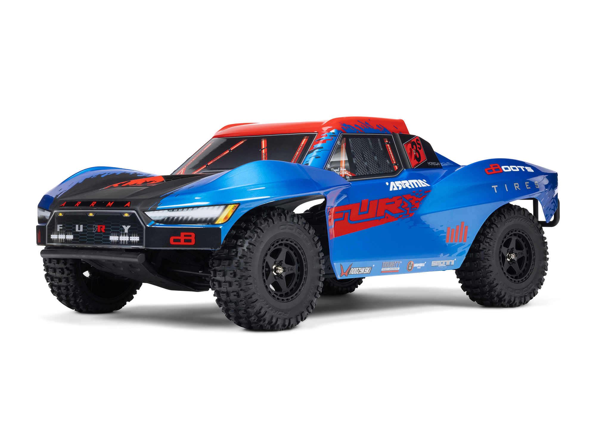 Arrma Fury 223S BLX Brushless 2WD Short Course Truck RTR with DSC 1/10 - Blue-9