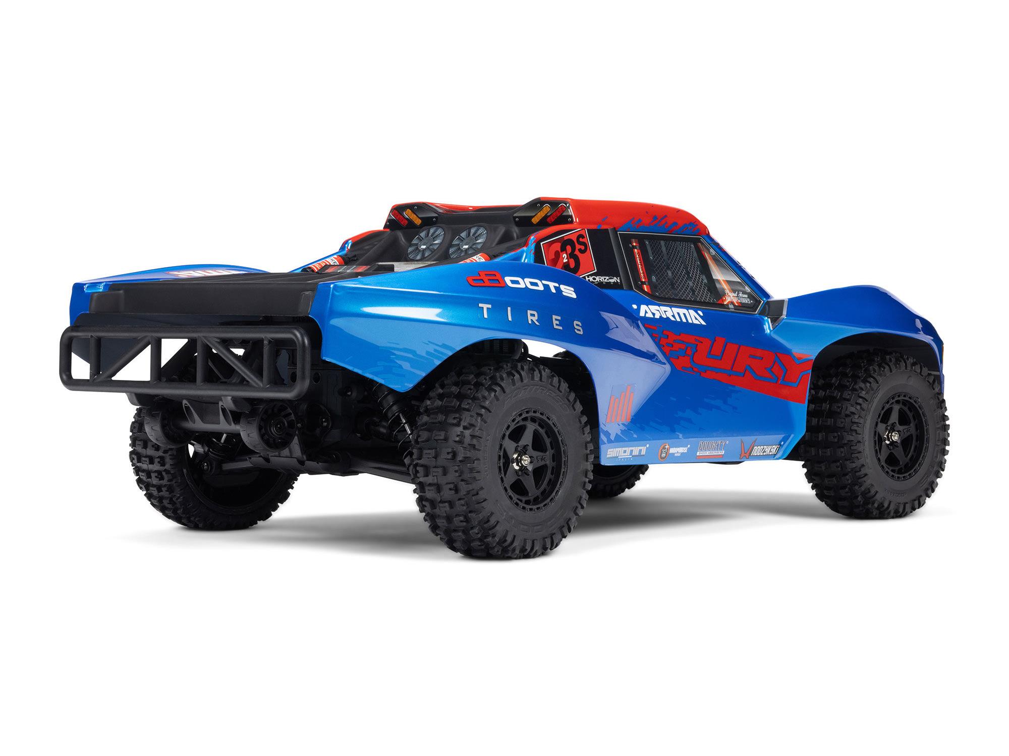 Arrma Fury 223S BLX Brushless 2WD Short Course Truck RTR with DSC 1/10 - Blue-10