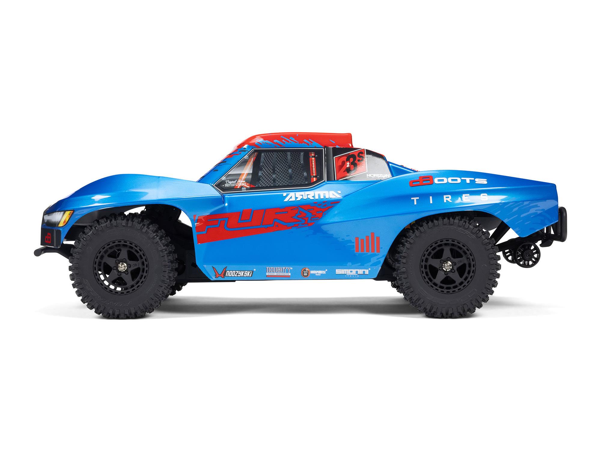 Arrma Fury 223S BLX Brushless 2WD Short Course Truck RTR with DSC 1/10 - Blue-12
