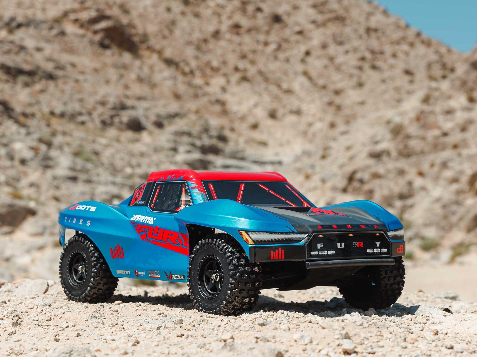 Arrma Fury 223S BLX Brushless 2WD Short Course Truck RTR with DSC 1/10 - Blue-22