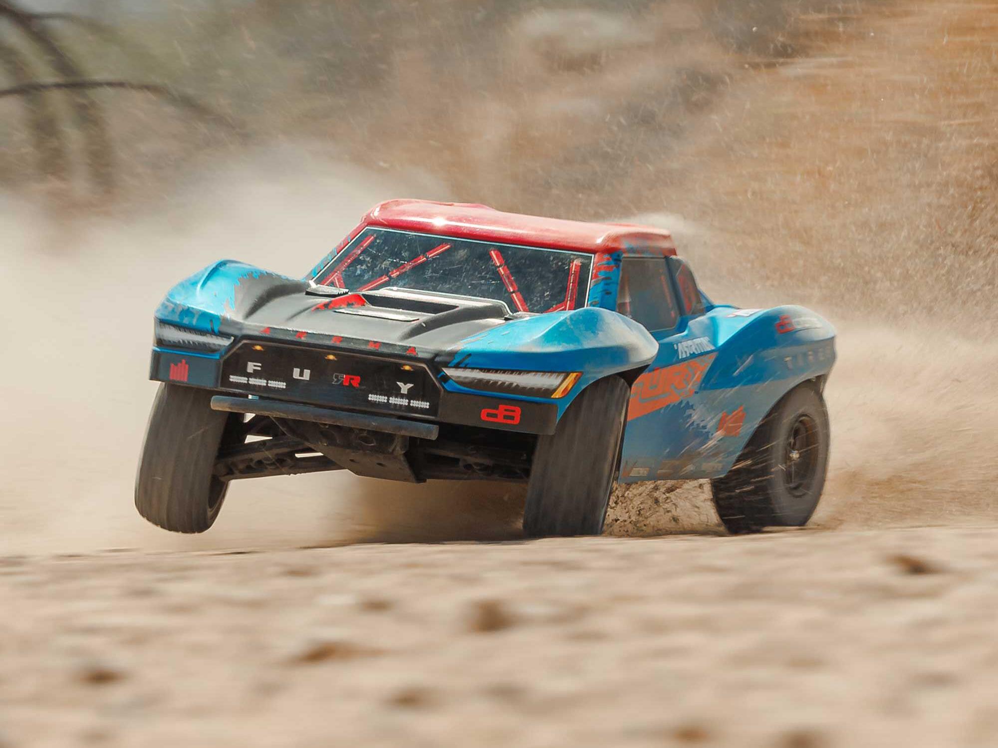 Arrma Fury 223S BLX Brushless 2WD Short Course Truck RTR with DSC 1/10 - Blue-24