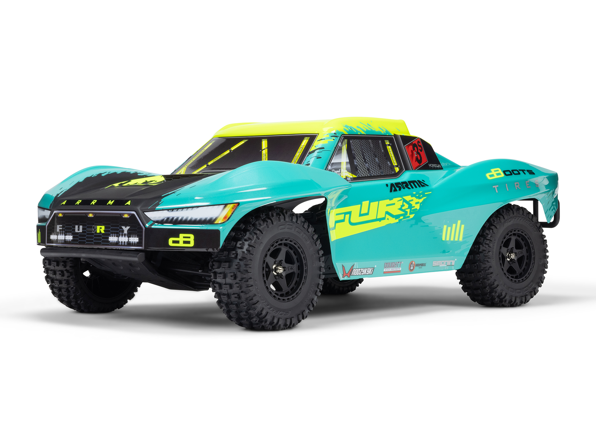 Arrma Fury 223S BLX Brushless 2WD Short Course Truck RTR with DSC 1/10 - Green-9