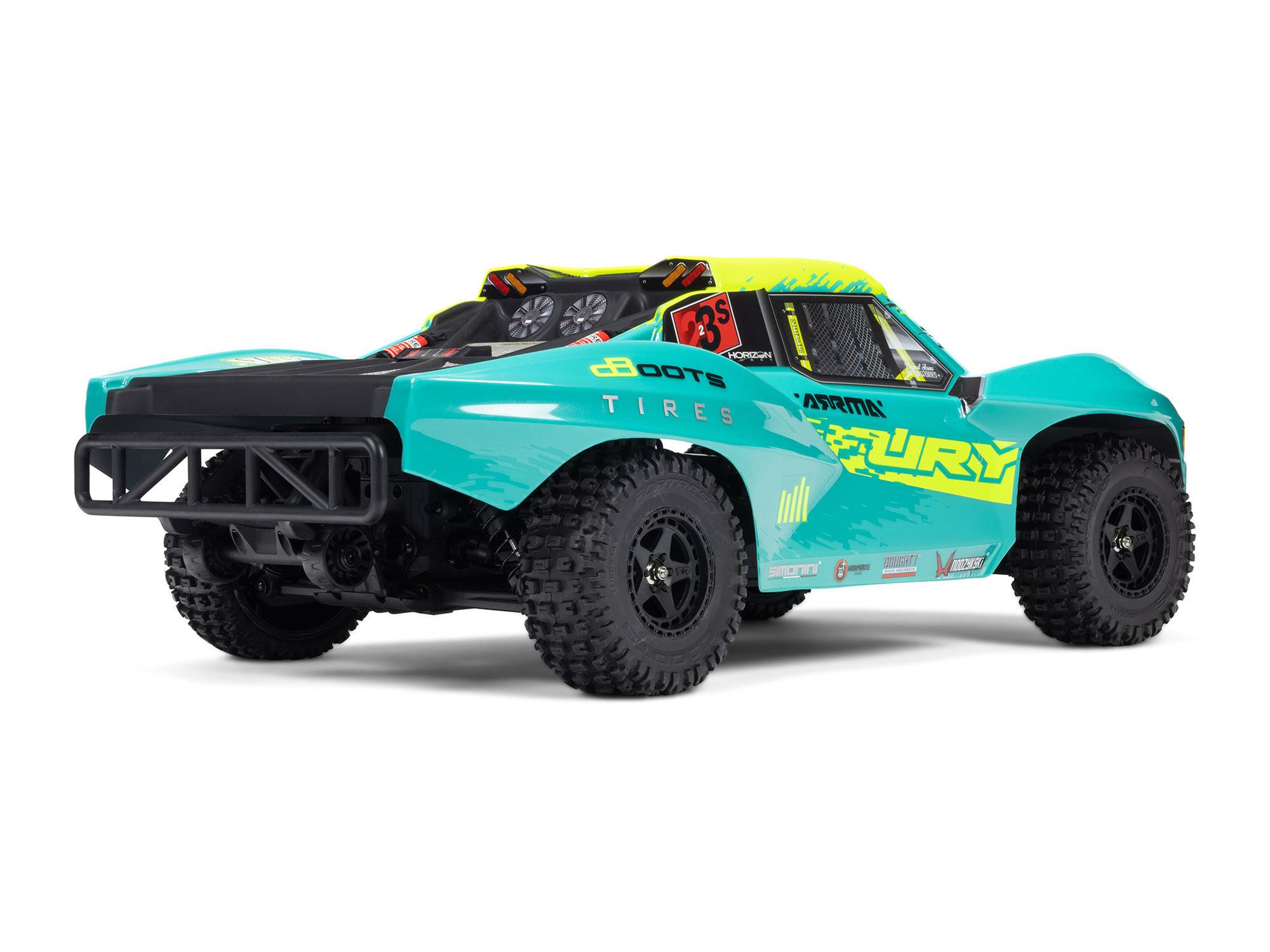 Arrma Fury 223S BLX Brushless 2WD Short Course Truck RTR with DSC 1/10 - Green-10