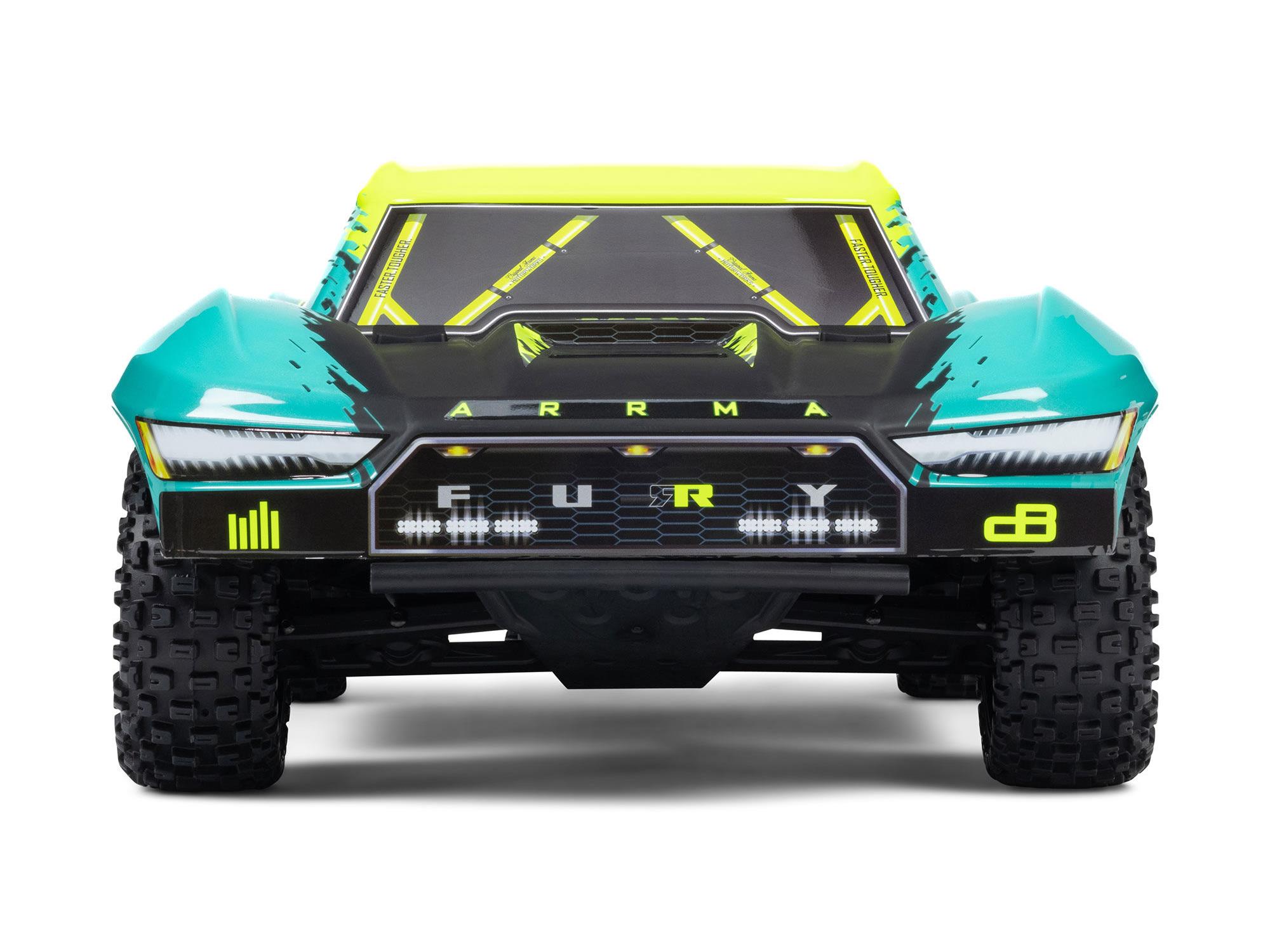 Arrma Fury 223S BLX Brushless 2WD Short Course Truck RTR with DSC 1/10 - Green-11