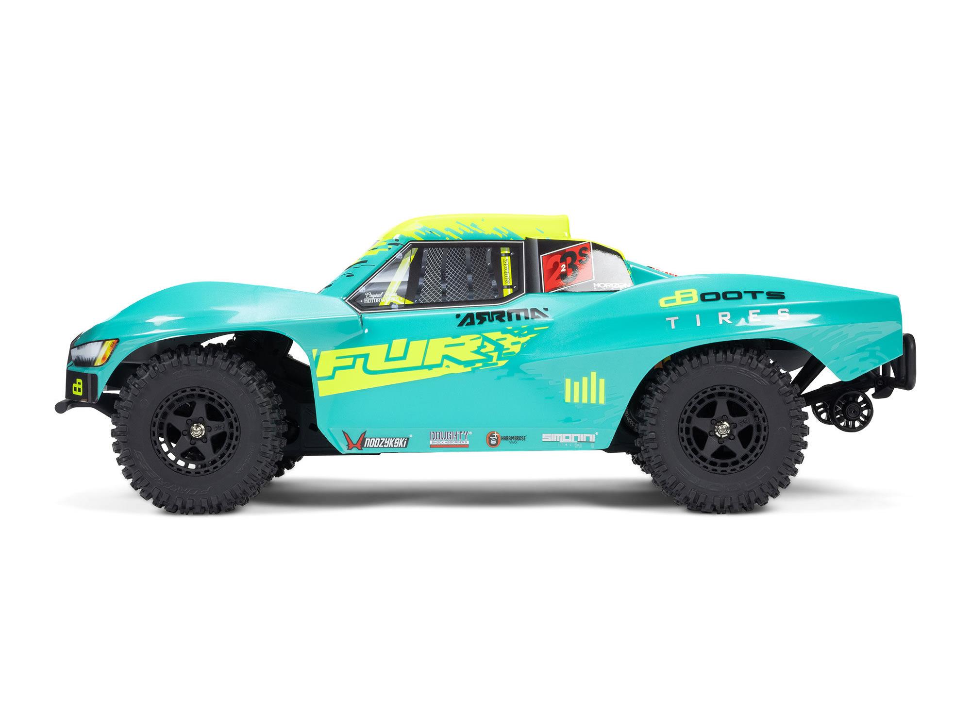 Arrma Fury 223S BLX Brushless 2WD Short Course Truck RTR with DSC 1/10 - Green-12