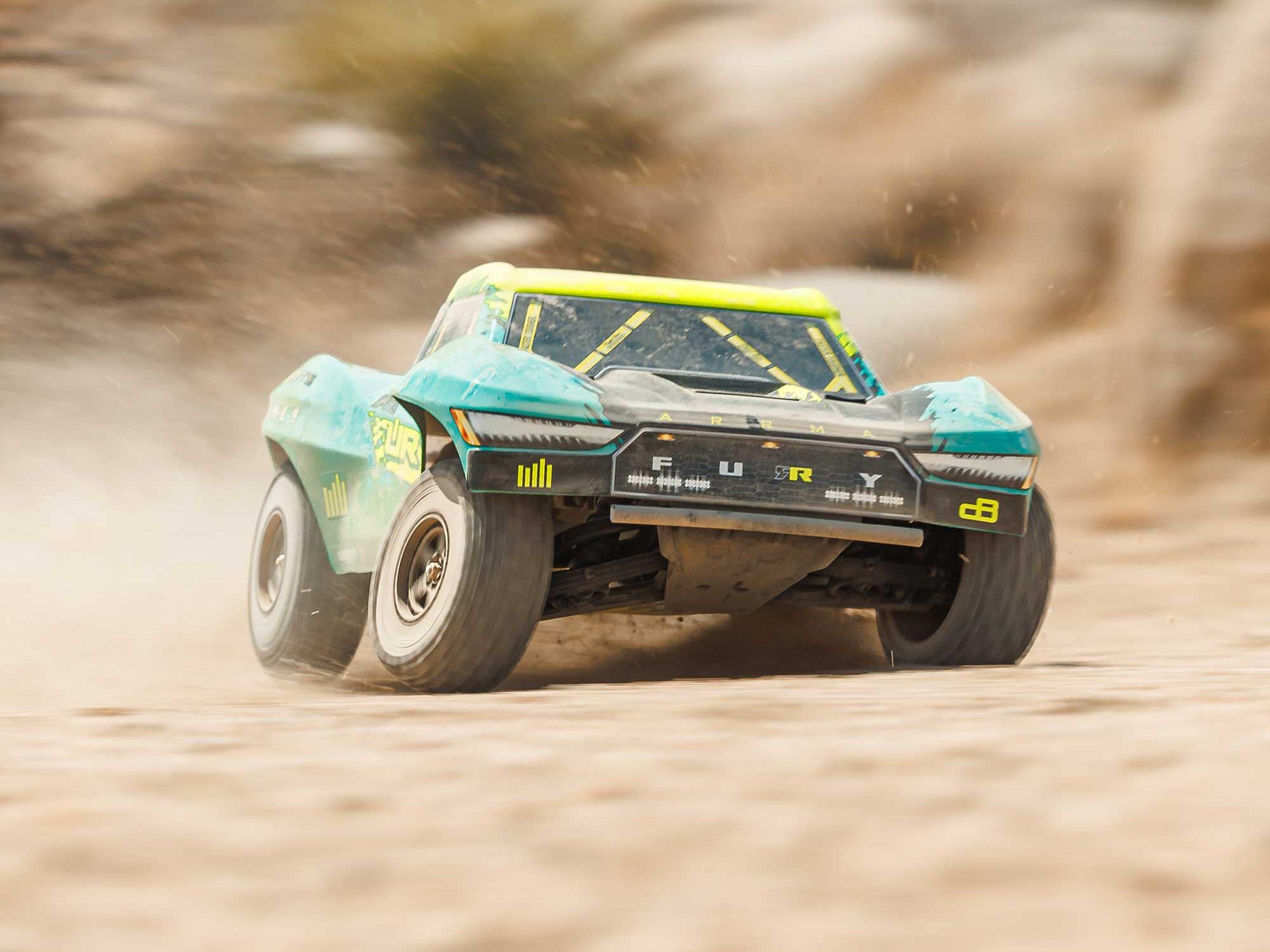 Arrma Fury 223S BLX Brushless 2WD Short Course Truck RTR with DSC 1/10 - Green-24