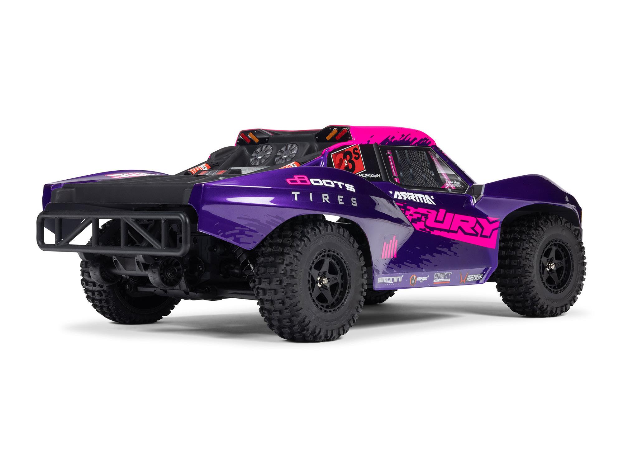 Arrma Fury 223S BLX Brushless 2WD Short Course Truck RTR 1/10 with DSC - Purple-10