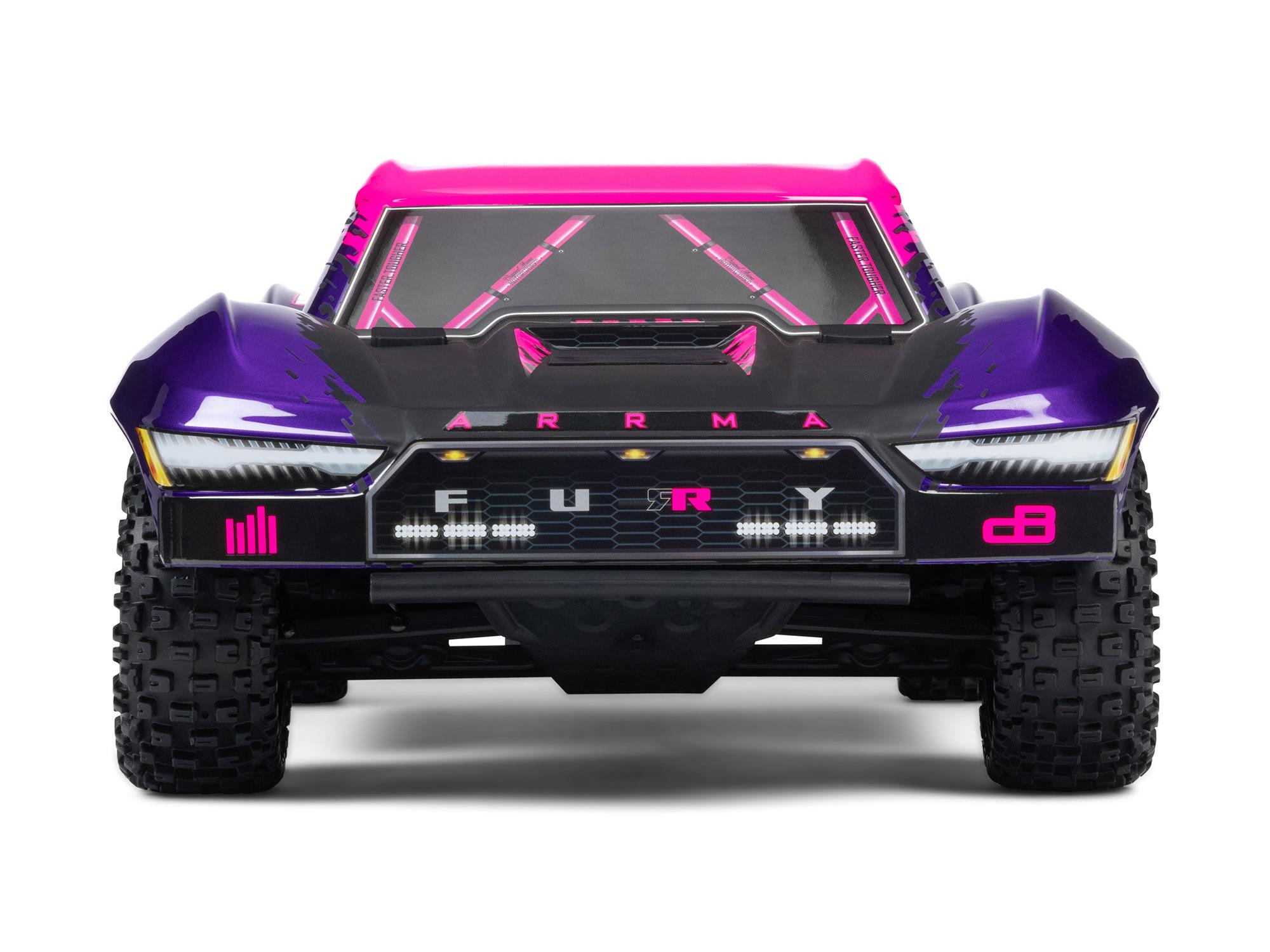 Arrma Fury 223S BLX Brushless 2WD Short Course Truck RTR 1/10 with DSC - Purple-11
