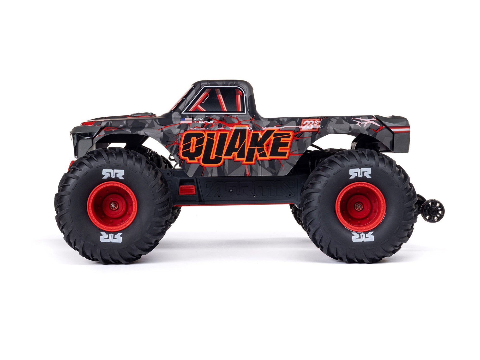 Arrma 1/10 QUAKE 223S DSC 2WD RTR Brushless Monster Truck, Red-11
