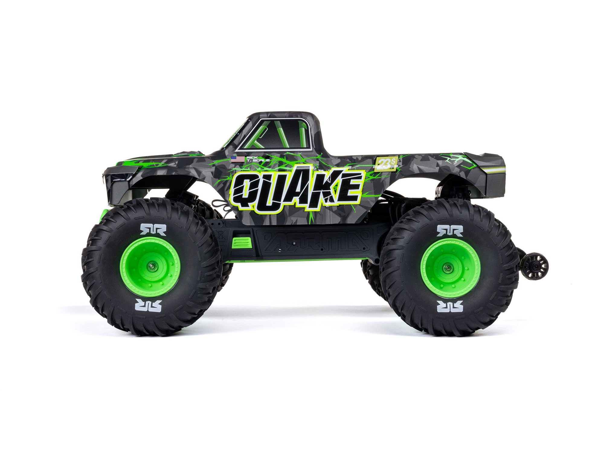1/10 QUAKE 223S DSC 2WD RTR Brushless Monster Truck, Green-4