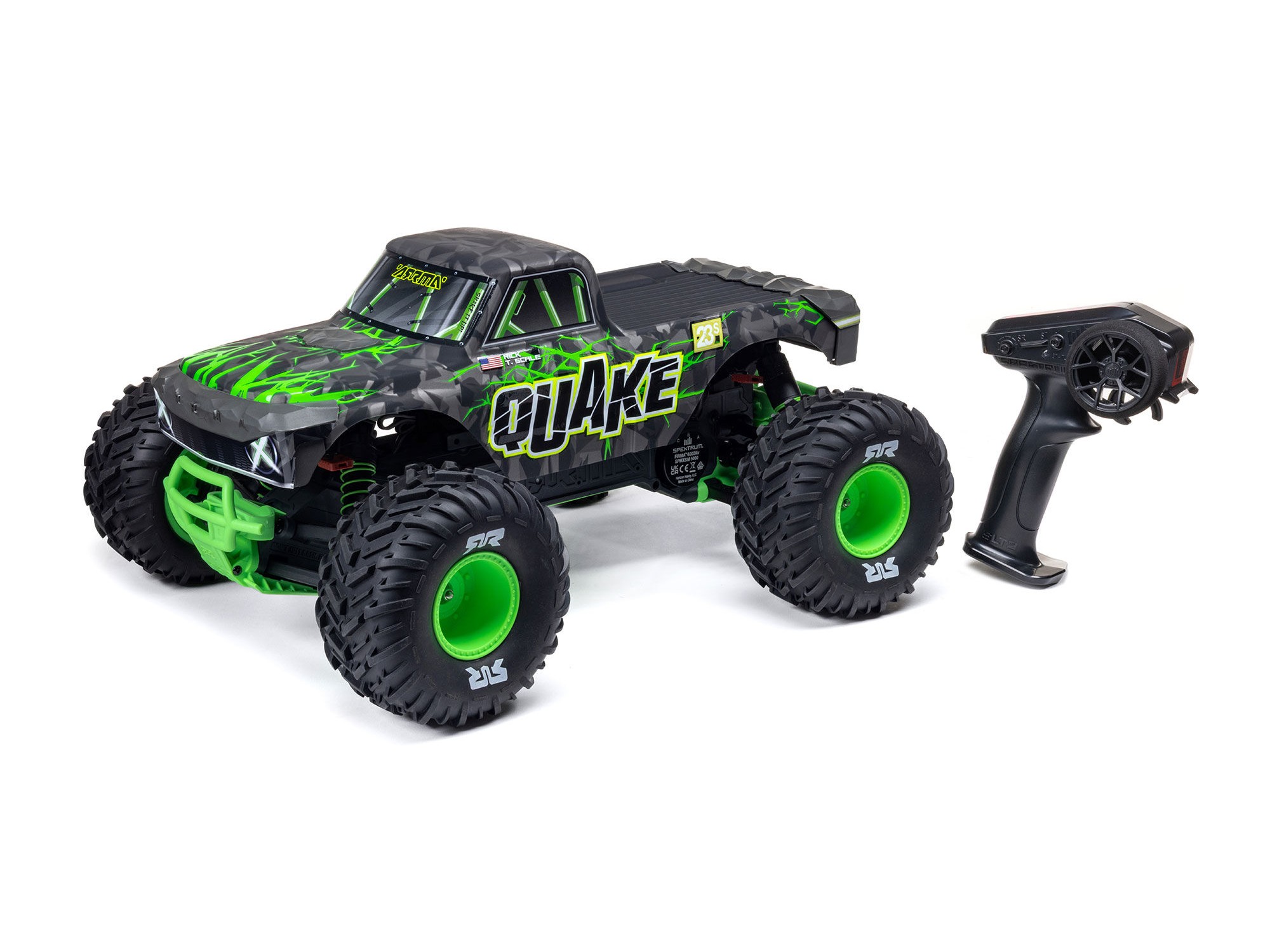 1/10 QUAKE 223S DSC 2WD RTR Brushless Monster Truck, Green-10