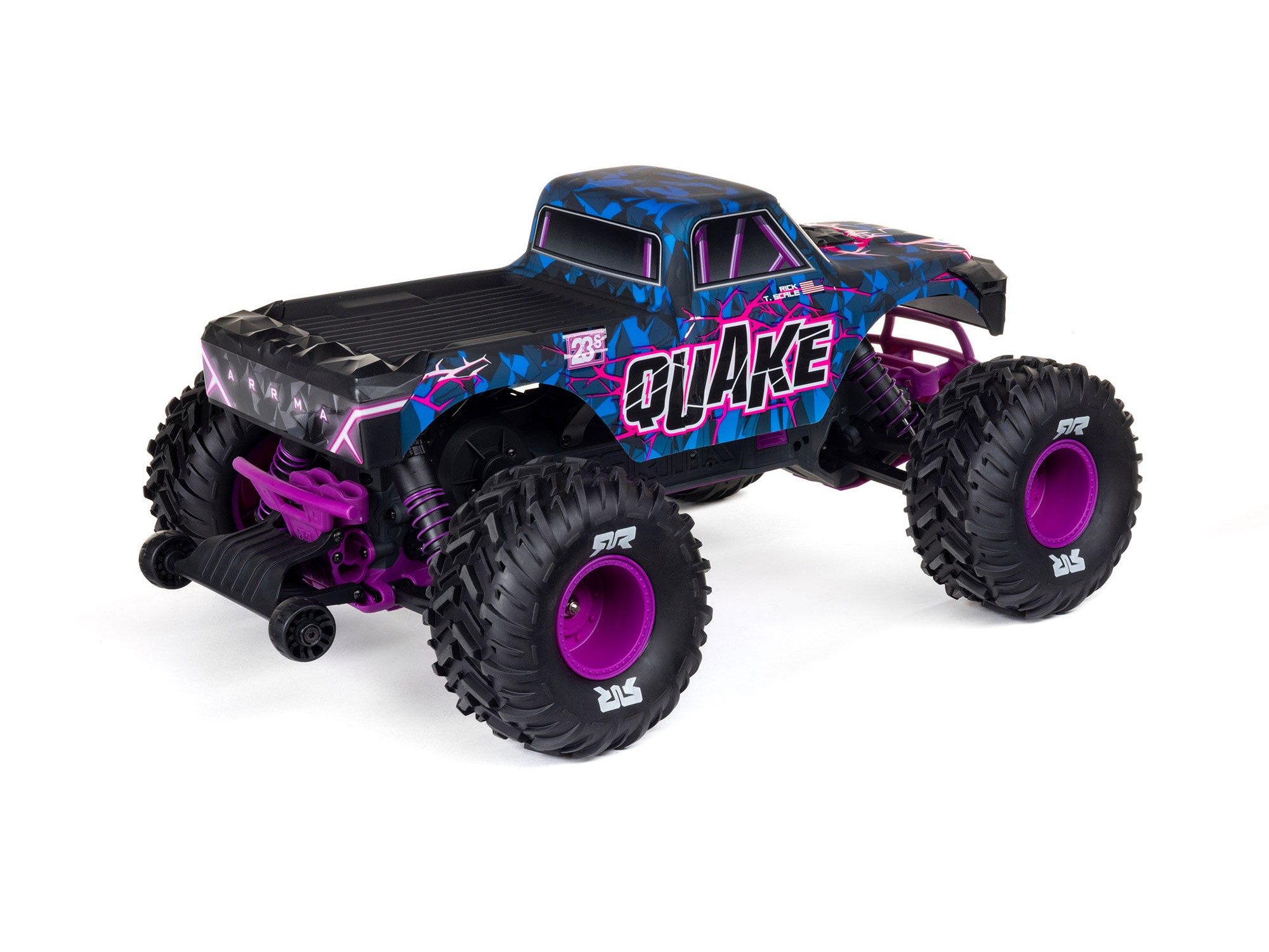 Arrma 1/10 QUAKE 223S DSC 2WD RTR Brushless Monster Truck, Purple-10