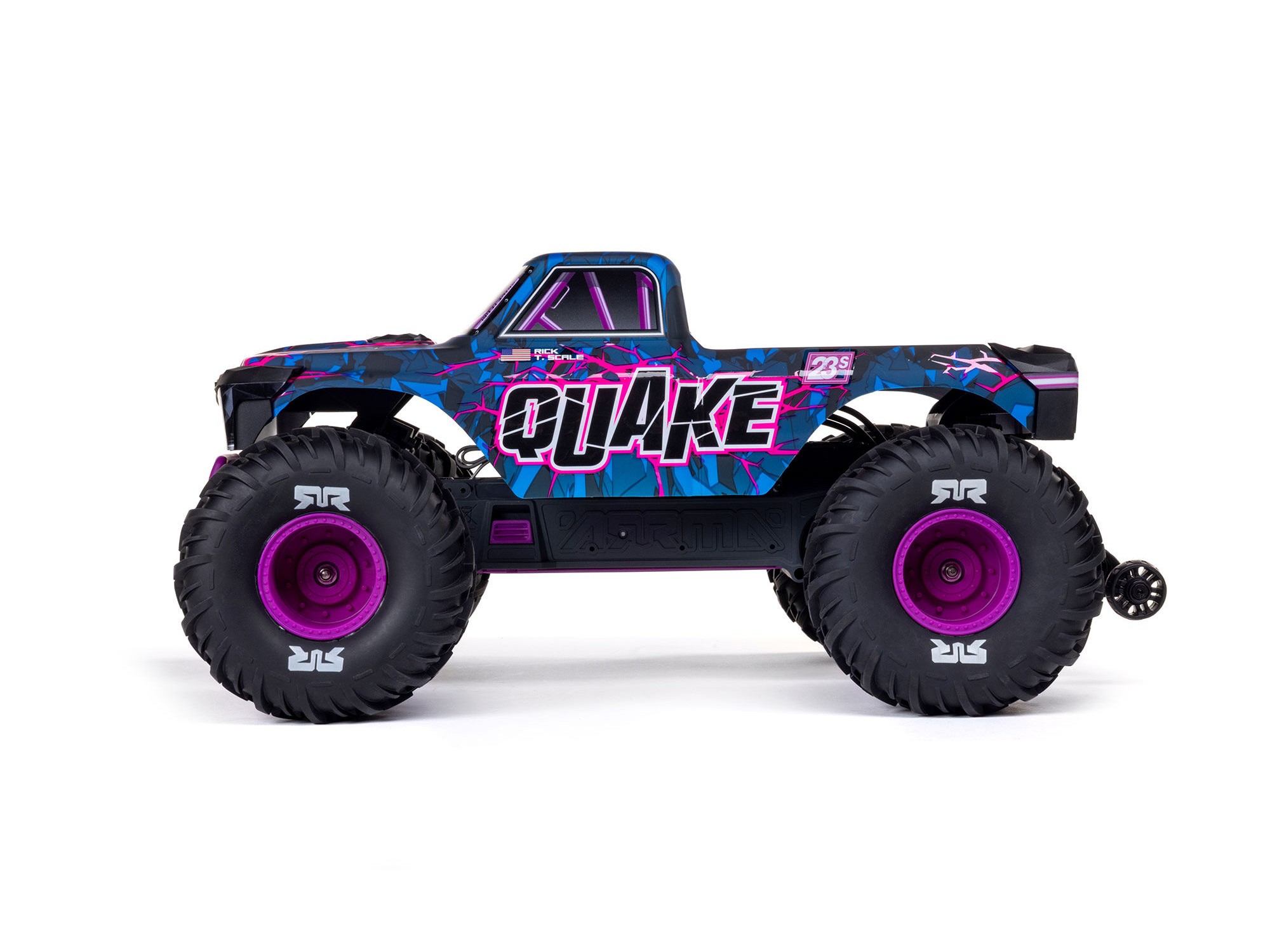 Arrma 1/10 QUAKE 223S DSC 2WD RTR Brushless Monster Truck, Purple-12