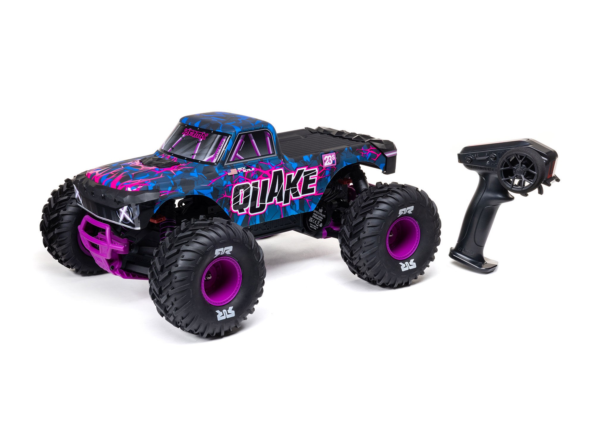 Arrma 1/10 QUAKE 223S DSC 2WD RTR Brushless Monster Truck, Purple-18