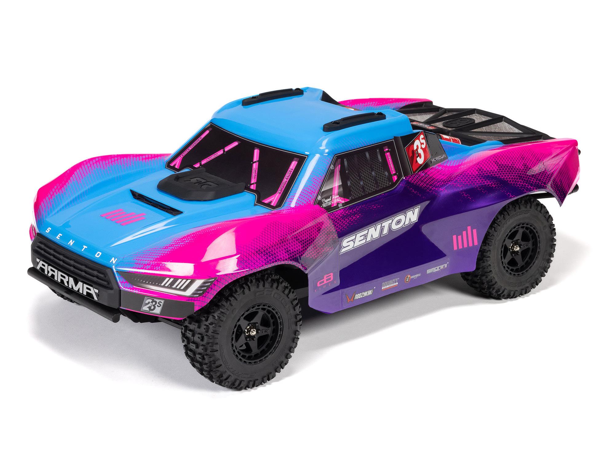 Arrma Senton 223S BLX Brushless 4X4 Short Course Truck RTR with DSC 1/10 - Blue/Purple-17