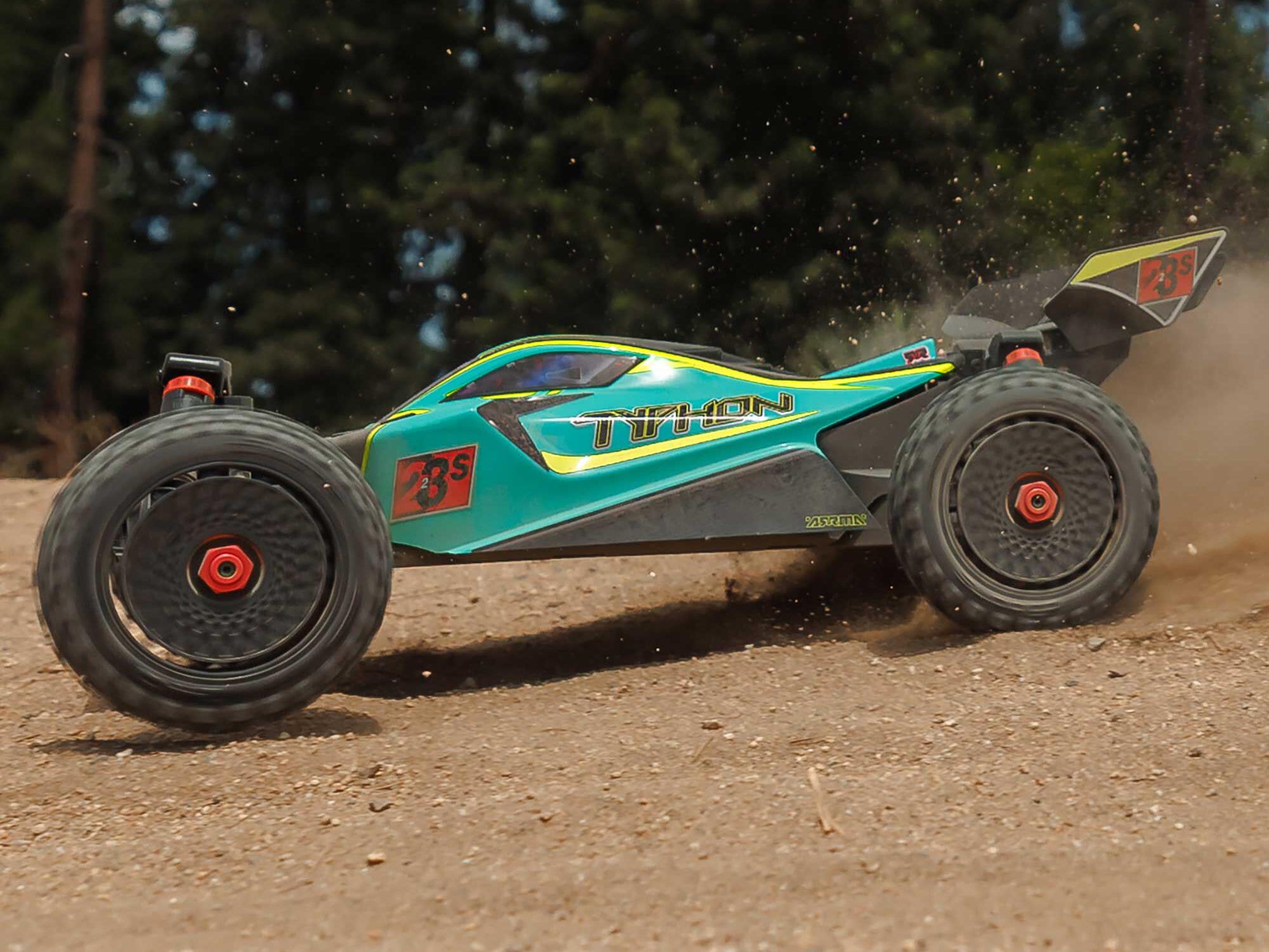 Arrma 1/8 TYPHON 223S BLX 4x4 Buggy RTR with DSC - Green-15