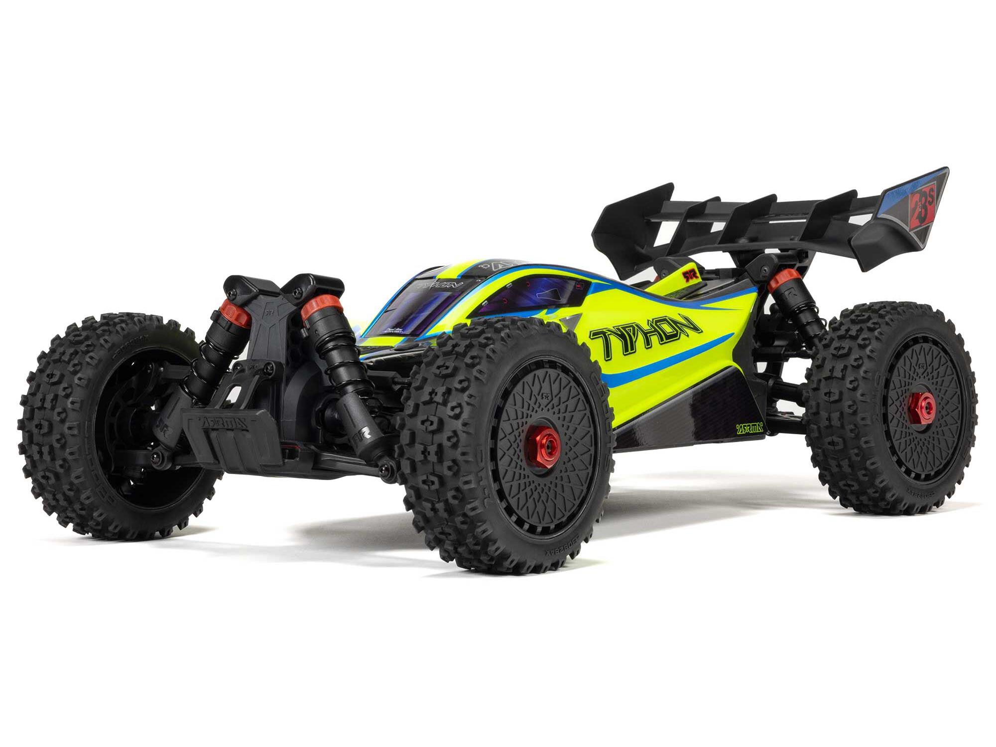 Arrma 1/8 TYPHON 223S BLX 4x4 Buggy RTR with DSC - Yellow-10