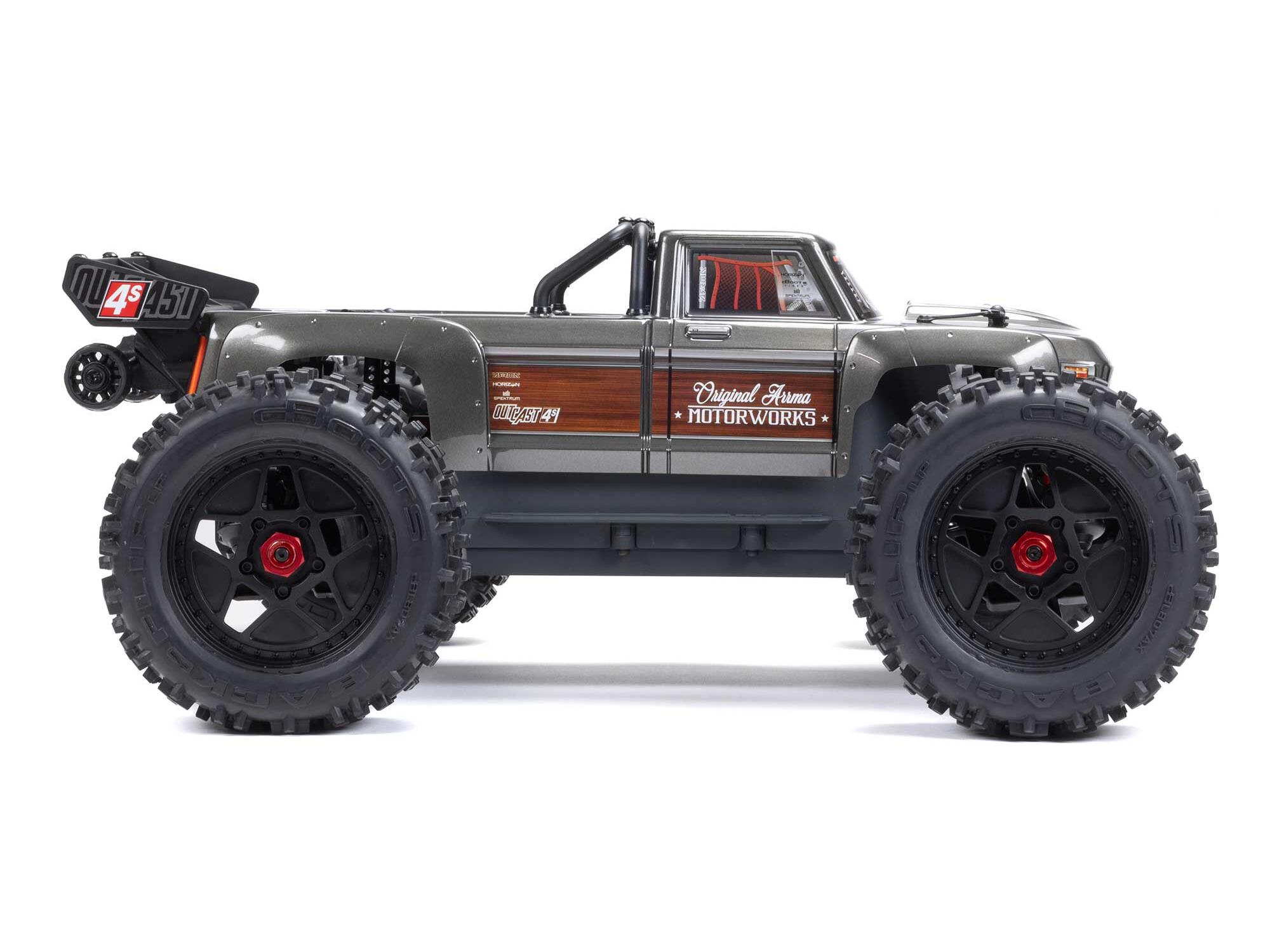 1/10 OUTCAST 4S 4X4 BLX Stunt MT (with Centre Diff) Gunmetal-4