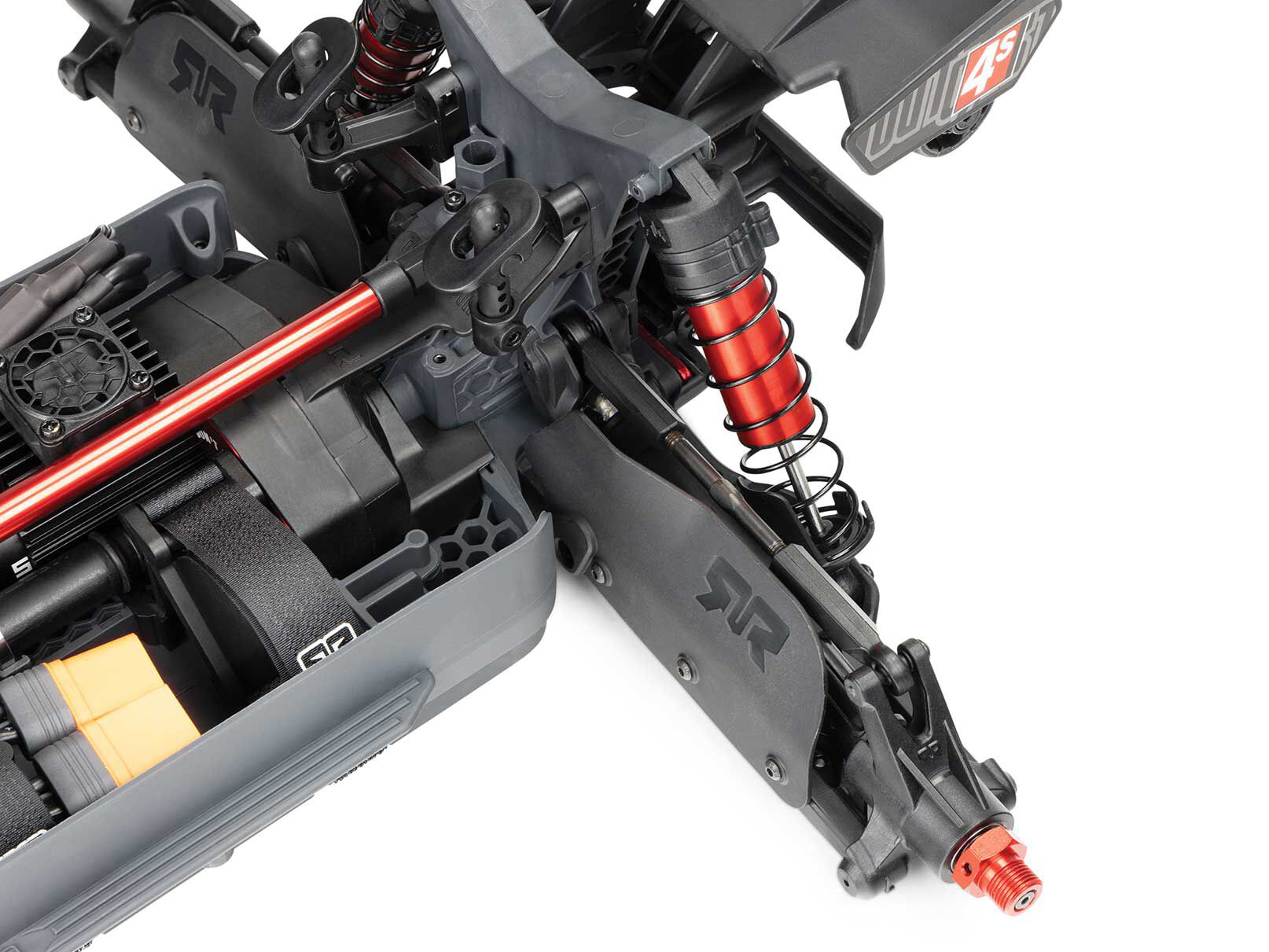 Arrma 1/10 Outcast 4S 4X4 BLX Stunt MT (with Centre Diff) Red-12