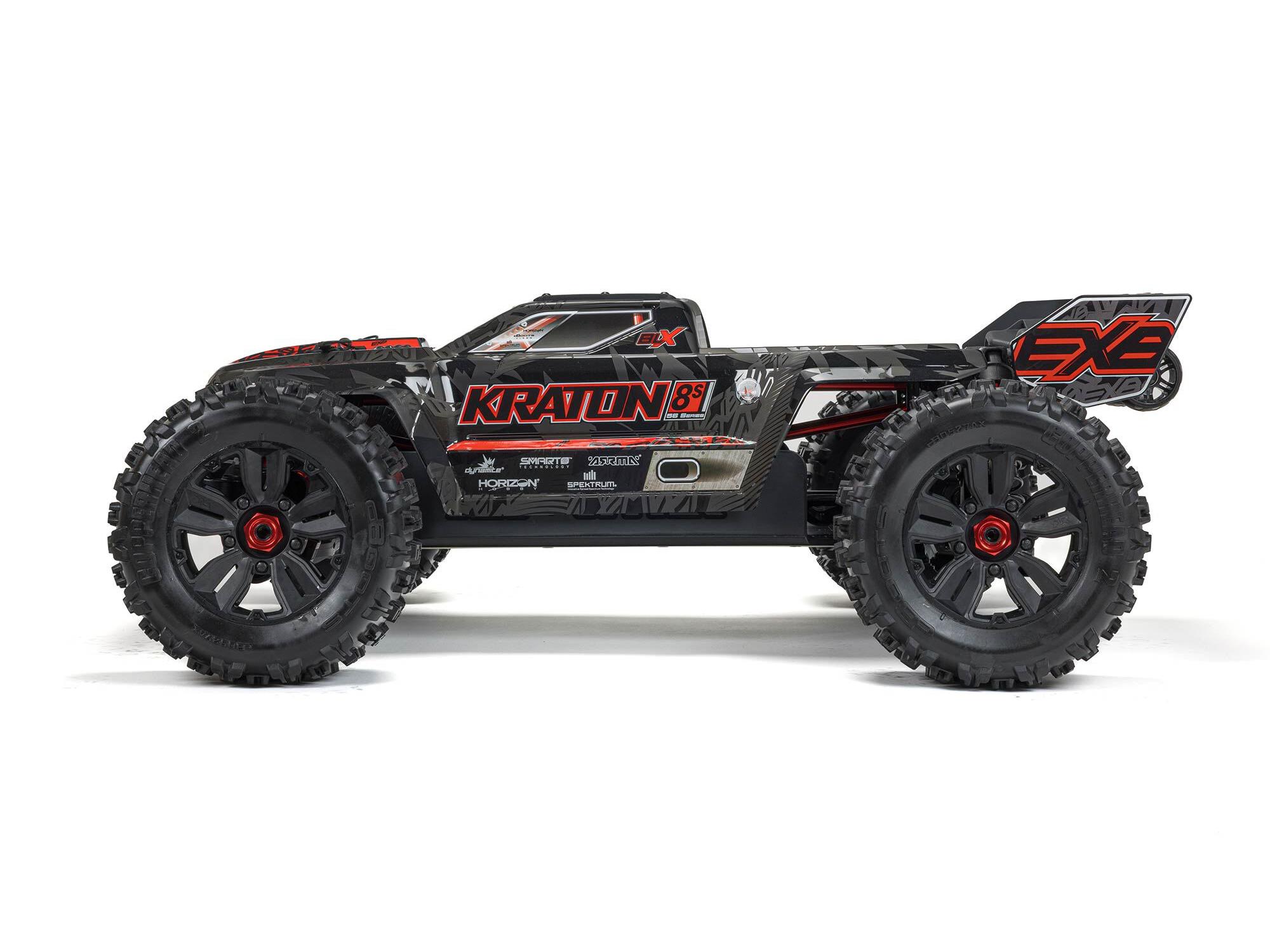 Arrma 1/5 KRATON 4x4 8S BLX EXB Brushless Monster Truck RTR, Black-12