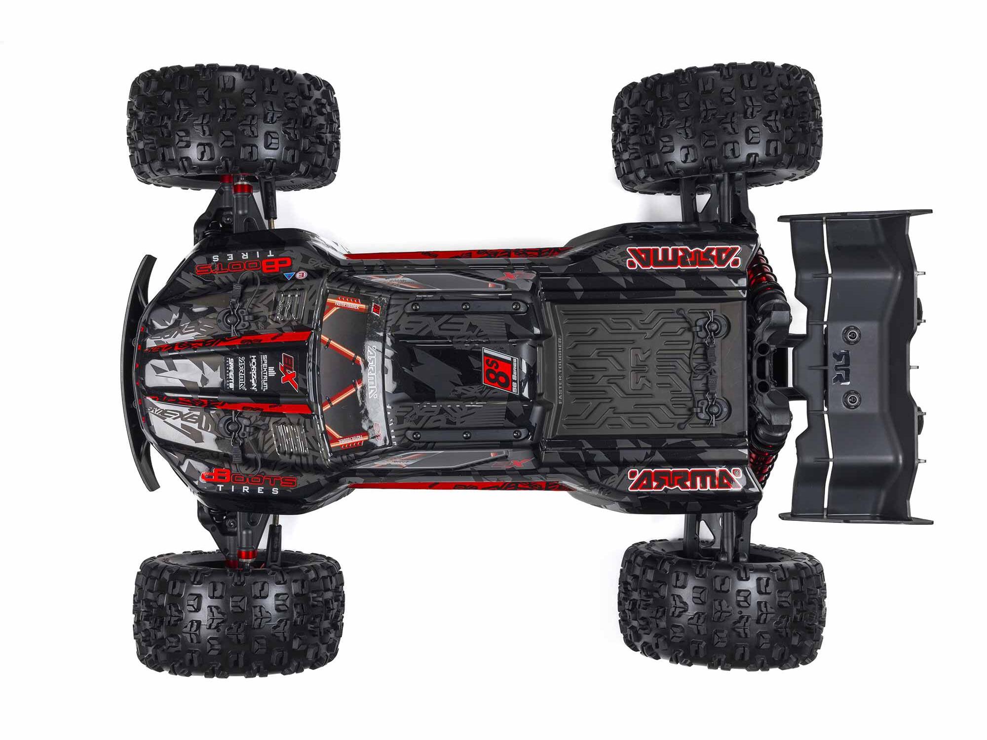 Arrma 1/5 KRATON 4x4 8S BLX EXB Brushless Monster Truck RTR, Black-15