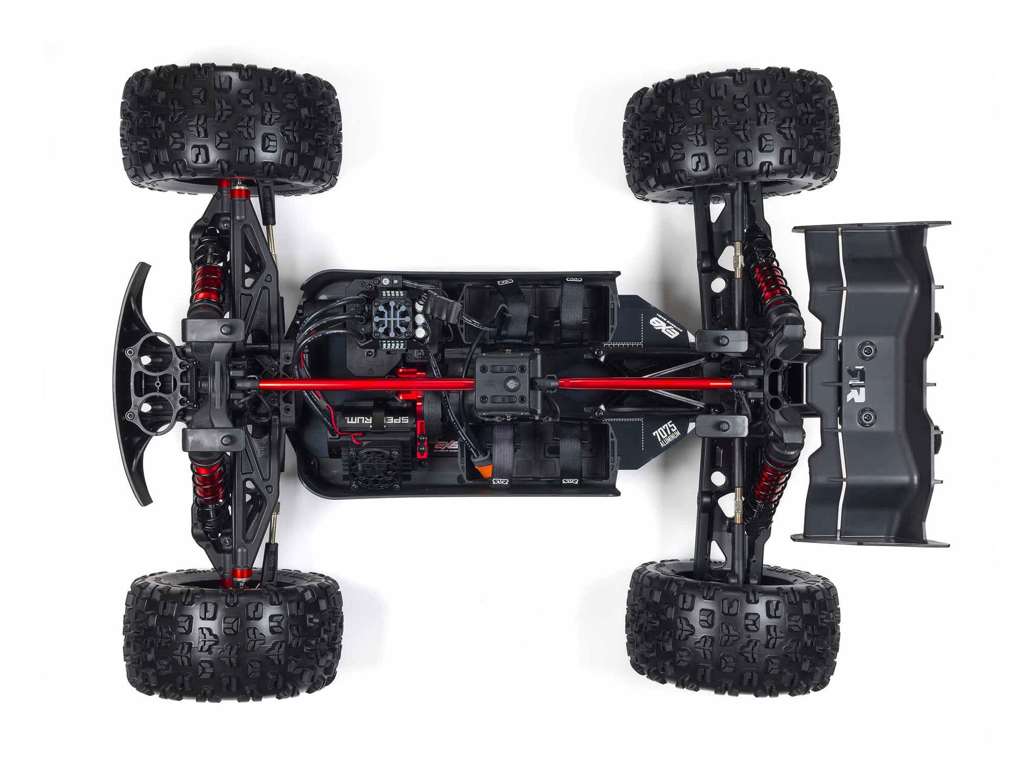 Arrma 1/5 KRATON 4x4 8S BLX EXB Brushless Monster Truck RTR, Black-16