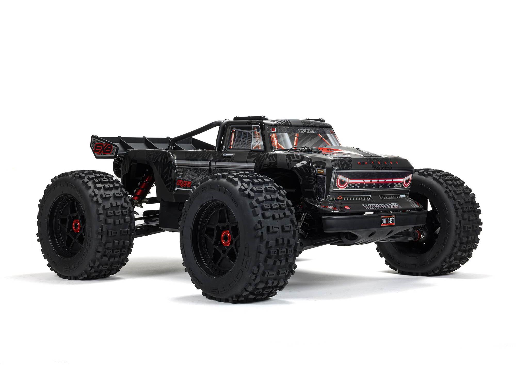 Arrma 1/5 Outcast 8S 4X4 BLX EXB Stunt Truck RTR Black-16
