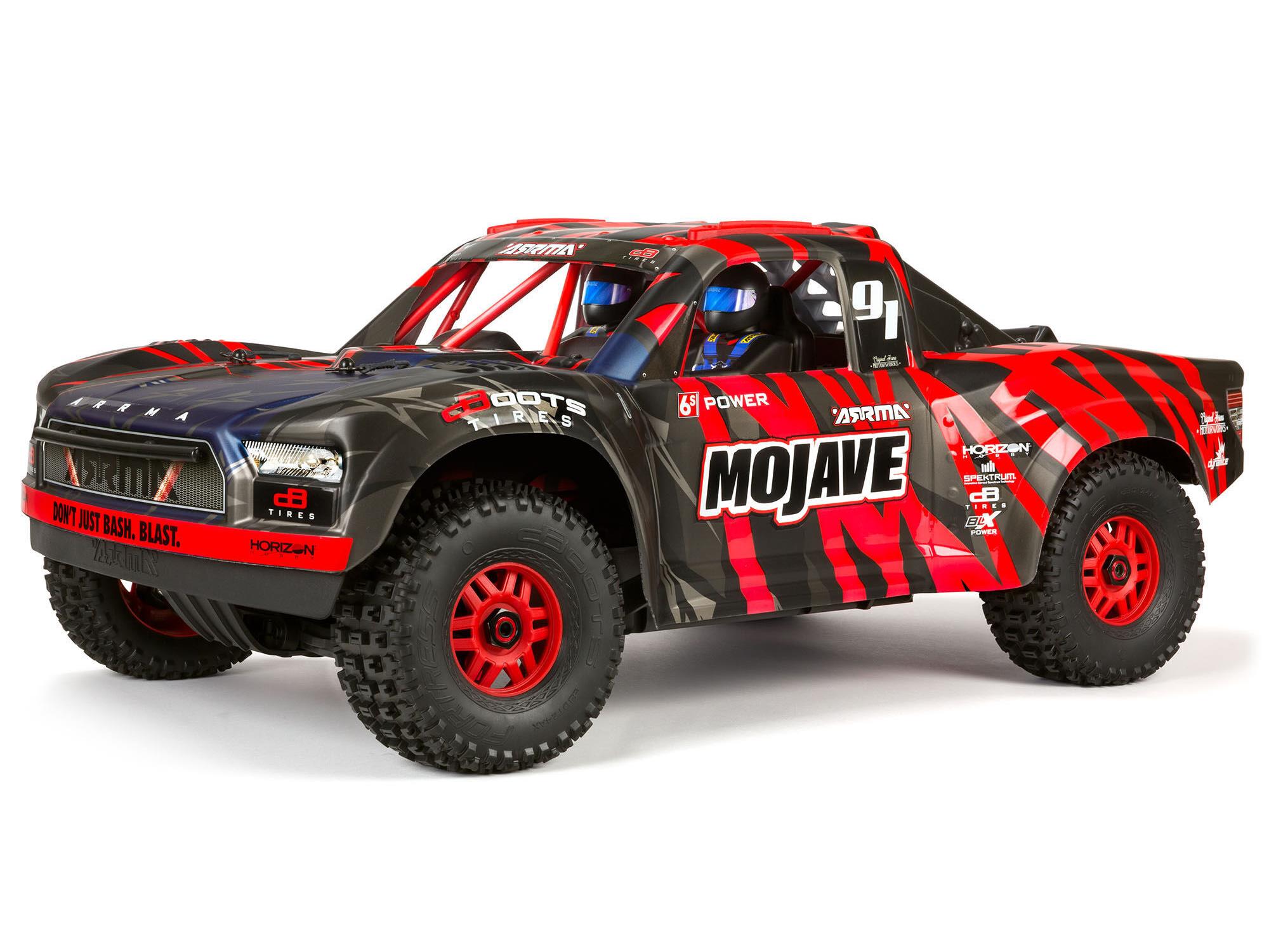 ARRMA 1/7 MOJAVE 6S 4X4 BLX Desert Truck RTR Red/Black-9