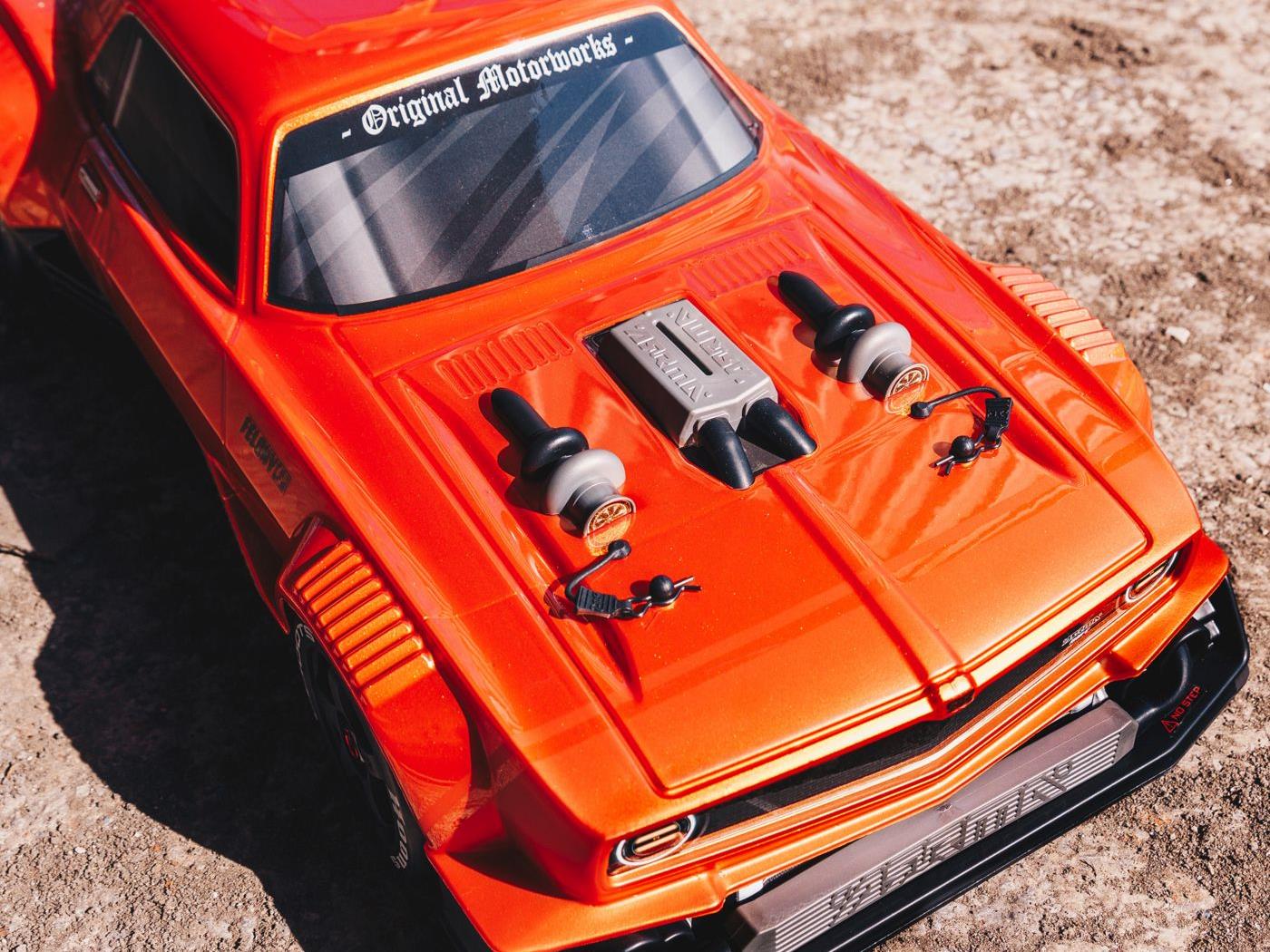 1/7 FELONY 6S 4X4 BLX Resto-Mod Muscle Car RTR Orange-16