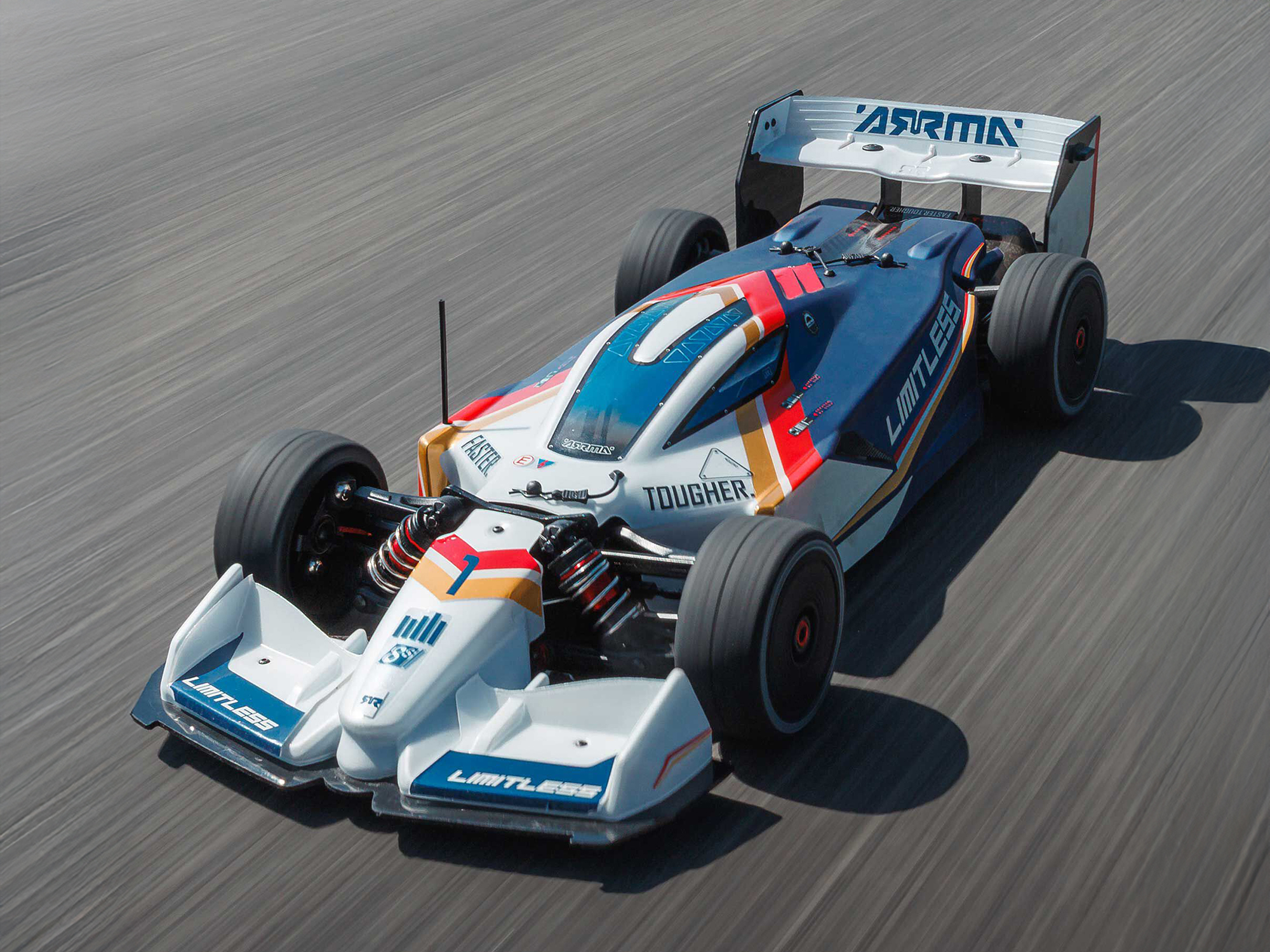 1/7 LIMITLESS 120 8S AVC 4X4 RTR Street Speed, White/Blue-21