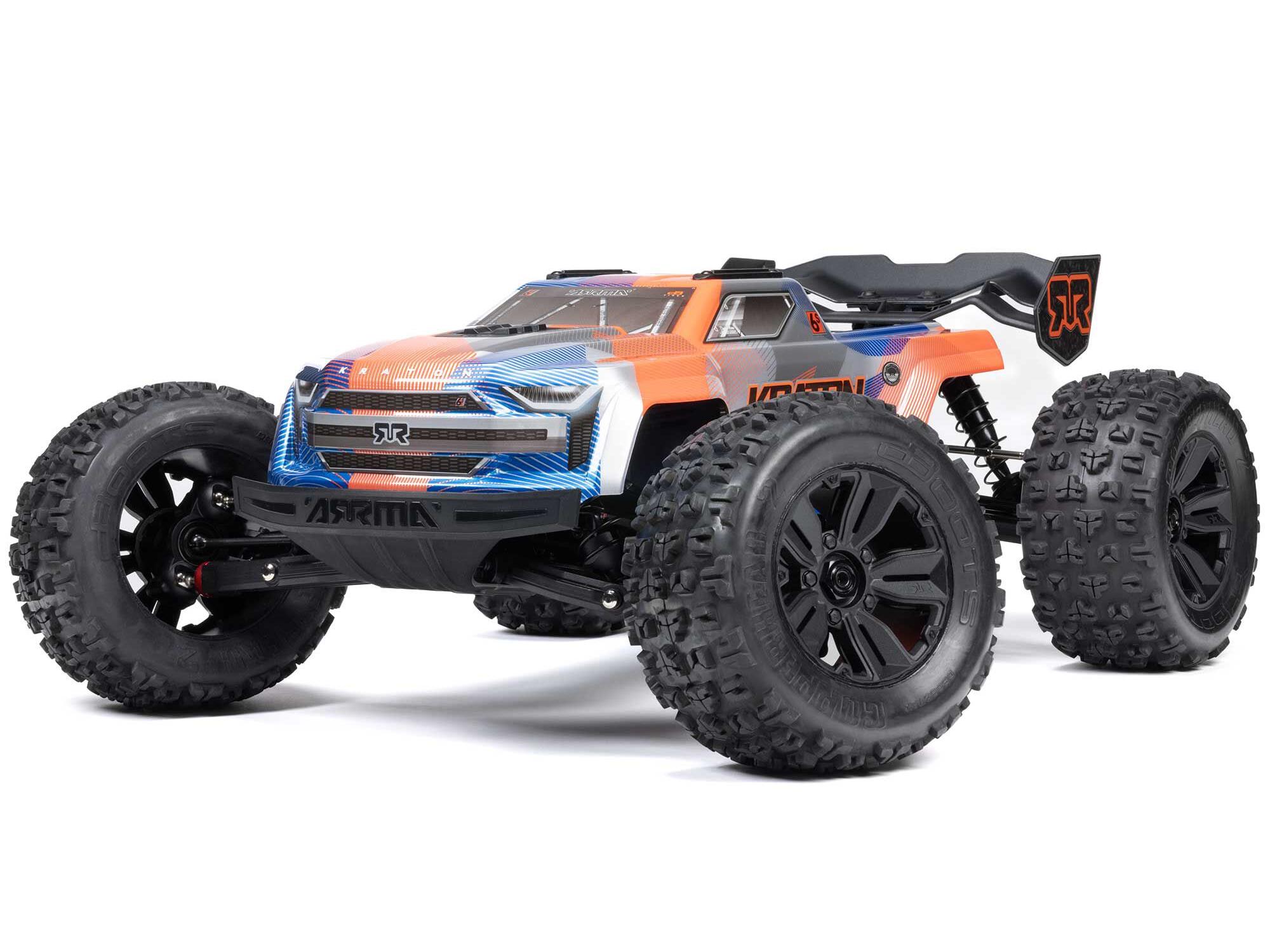 Arrma 1/8 Kraton 6S V6 4X4 BLX Speed Monster Truck RTR Orange-9