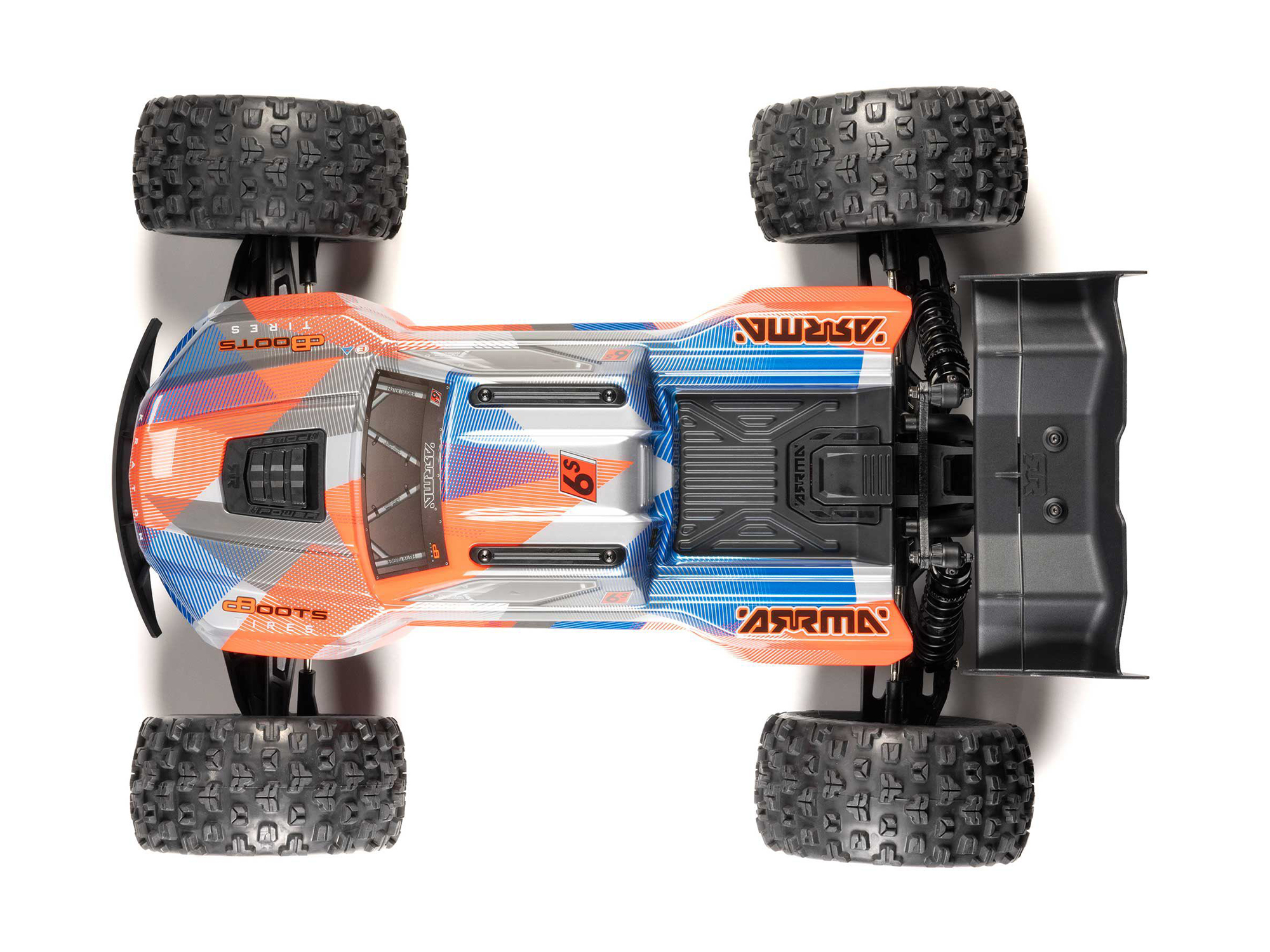 Arrma 1/8 Kraton 6S V6 4X4 BLX Speed Monster Truck RTR Orange-14