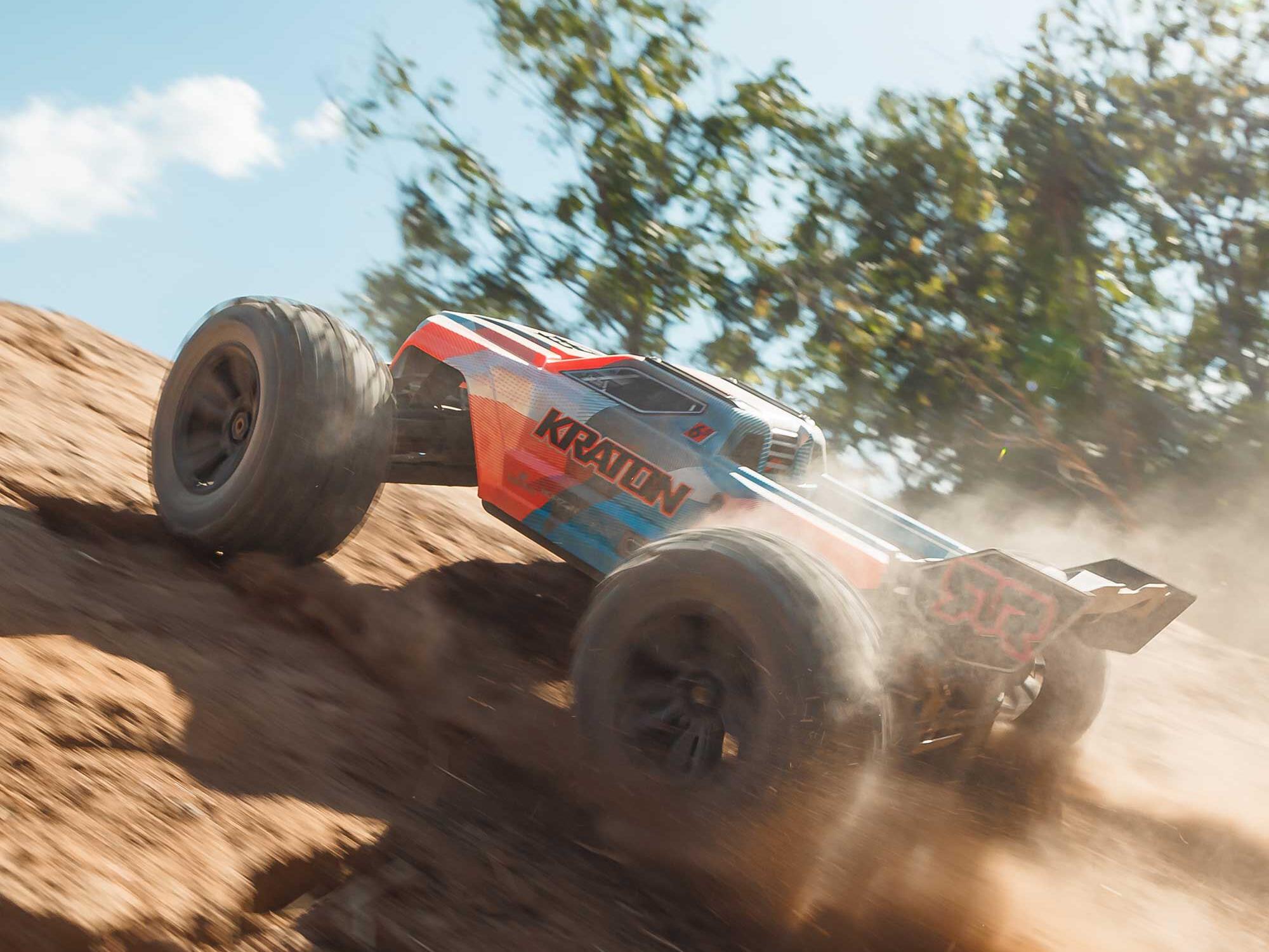 Arrma 1/8 Kraton 6S V6 4X4 BLX Speed Monster Truck RTR Orange-24