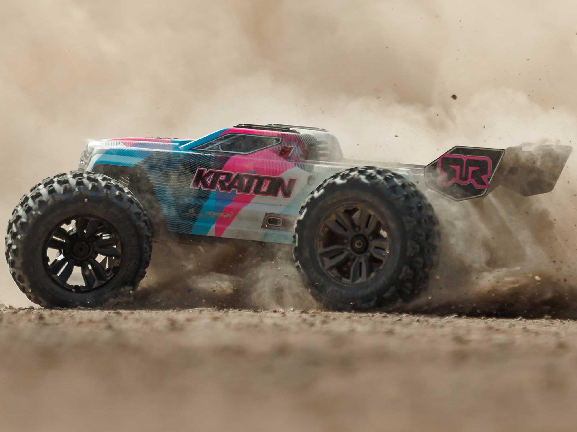 Arrma 1/8 Kraton 6S V6 4X4 BLX Speed Monster Truck RTR Pink-26