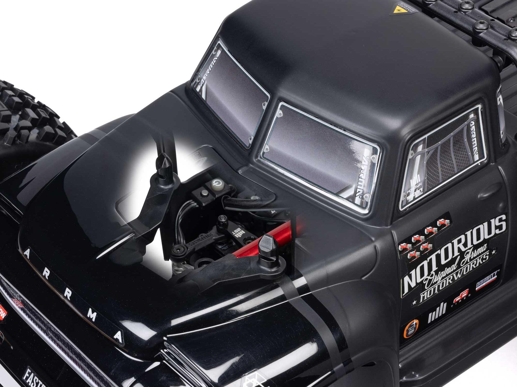 Arrma 1/8 Notorious 6S V6 4X4 BLX Stunt Truck RTR - Black-19