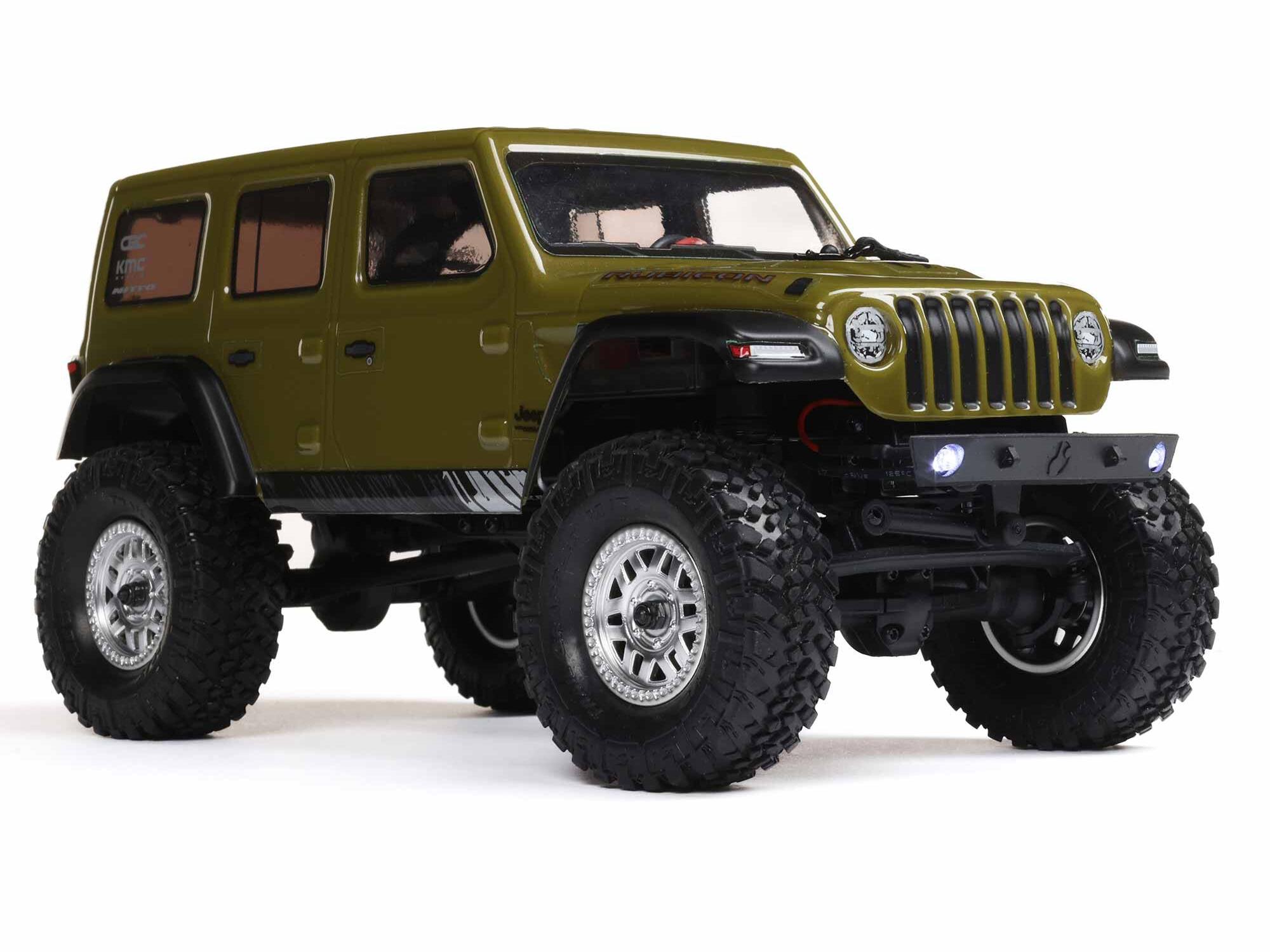 1/24 SCX24 Jeep Wrangler JLU 4WD Rock Crawler RTR Green-5