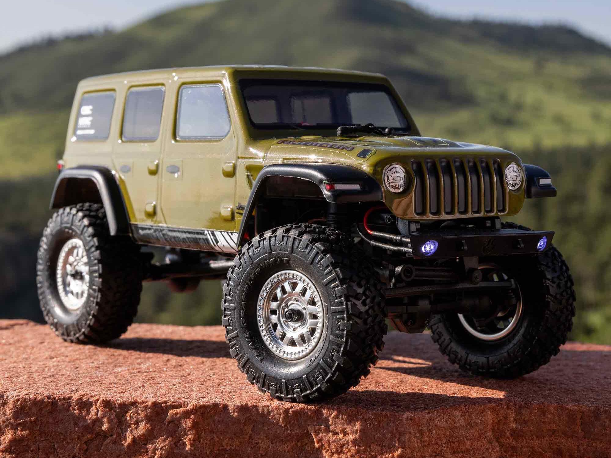 1/24 SCX24 Jeep Wrangler JLU 4WD Rock Crawler RTR Green-15