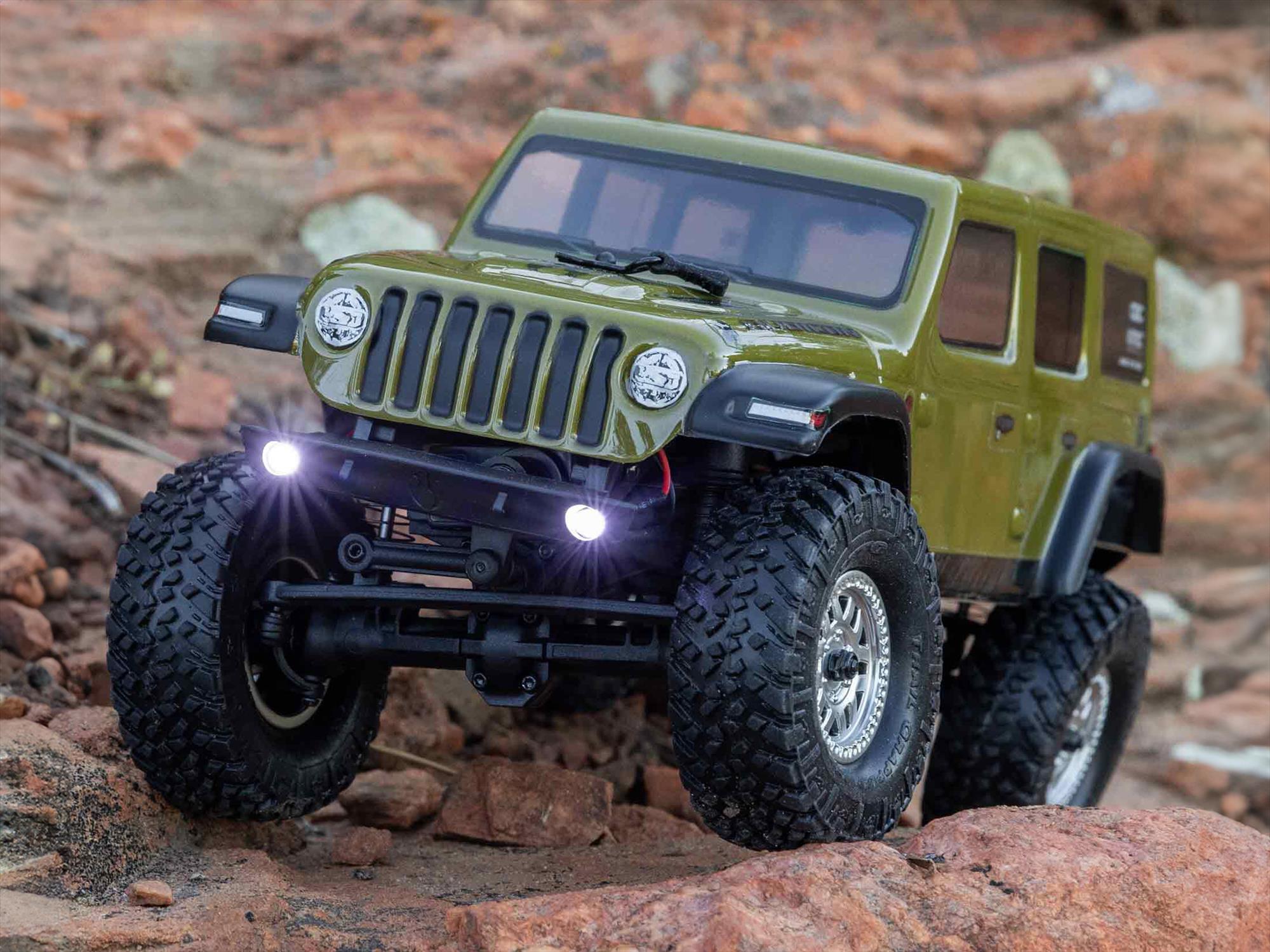 1/24 SCX24 Jeep Wrangler JLU 4WD Rock Crawler RTR Green-16