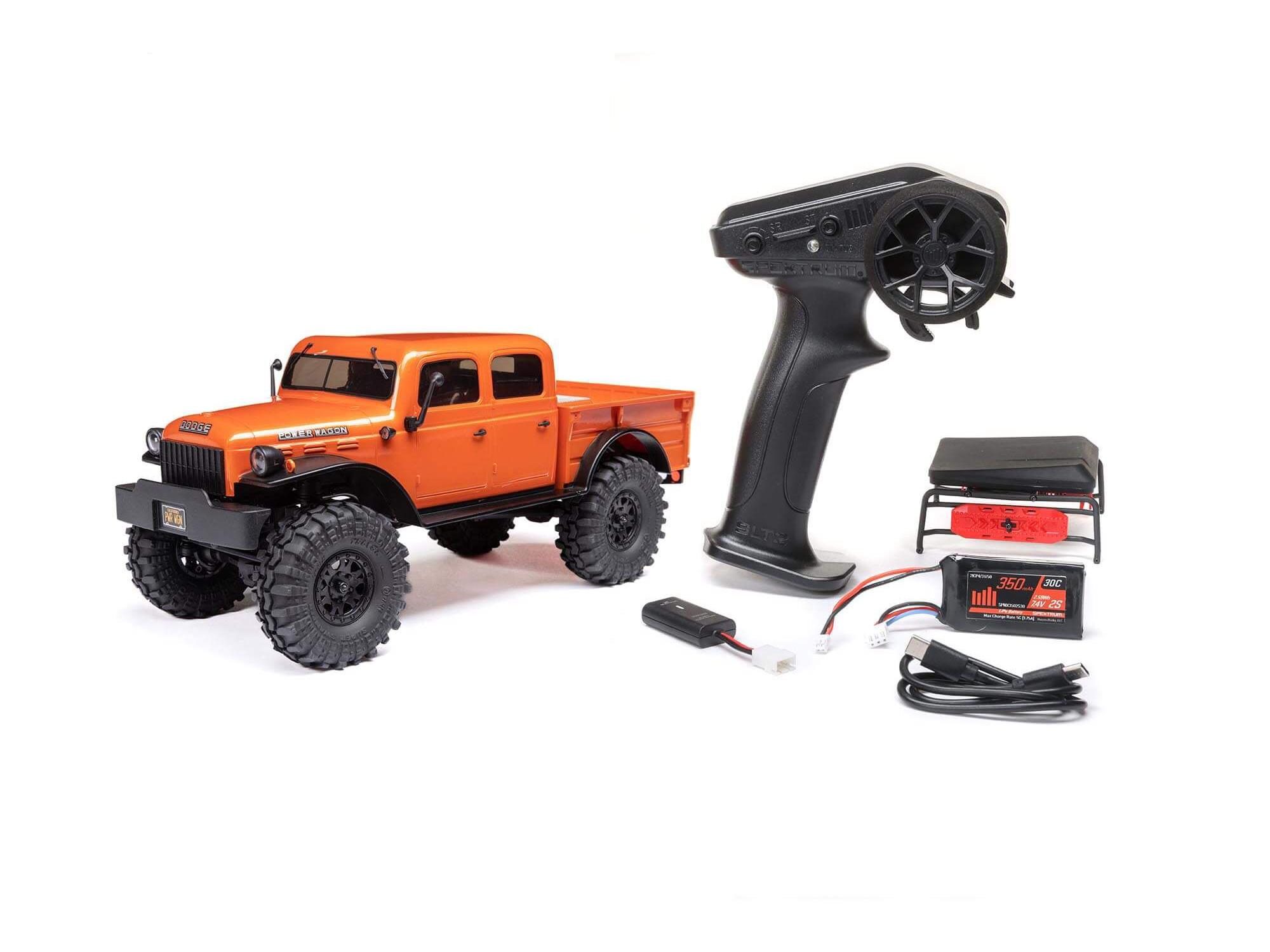 Axial 1/24 SCX24 Dodge Power Wagon 4WD Rock Crawler Brushed RTR - Orange-20