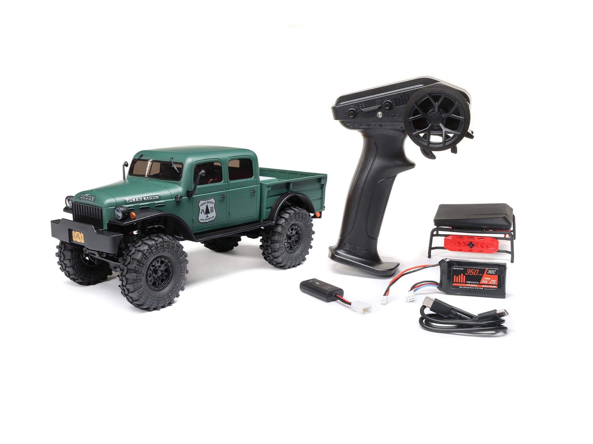 Axial 1/24 SCX24 Dodge Power Wagon 4WD Rock Crawler Brushed RTR - Green-22