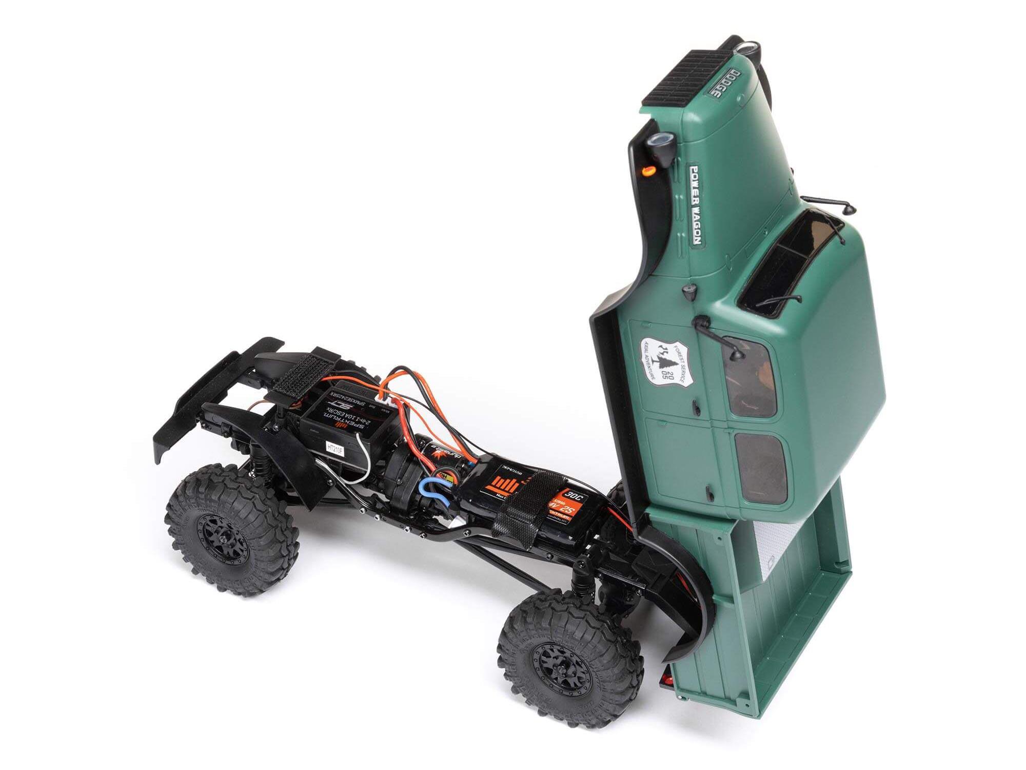 Axial 1/24 SCX24 Dodge Power Wagon 4WD Rock Crawler Brushed RTR - Green-25