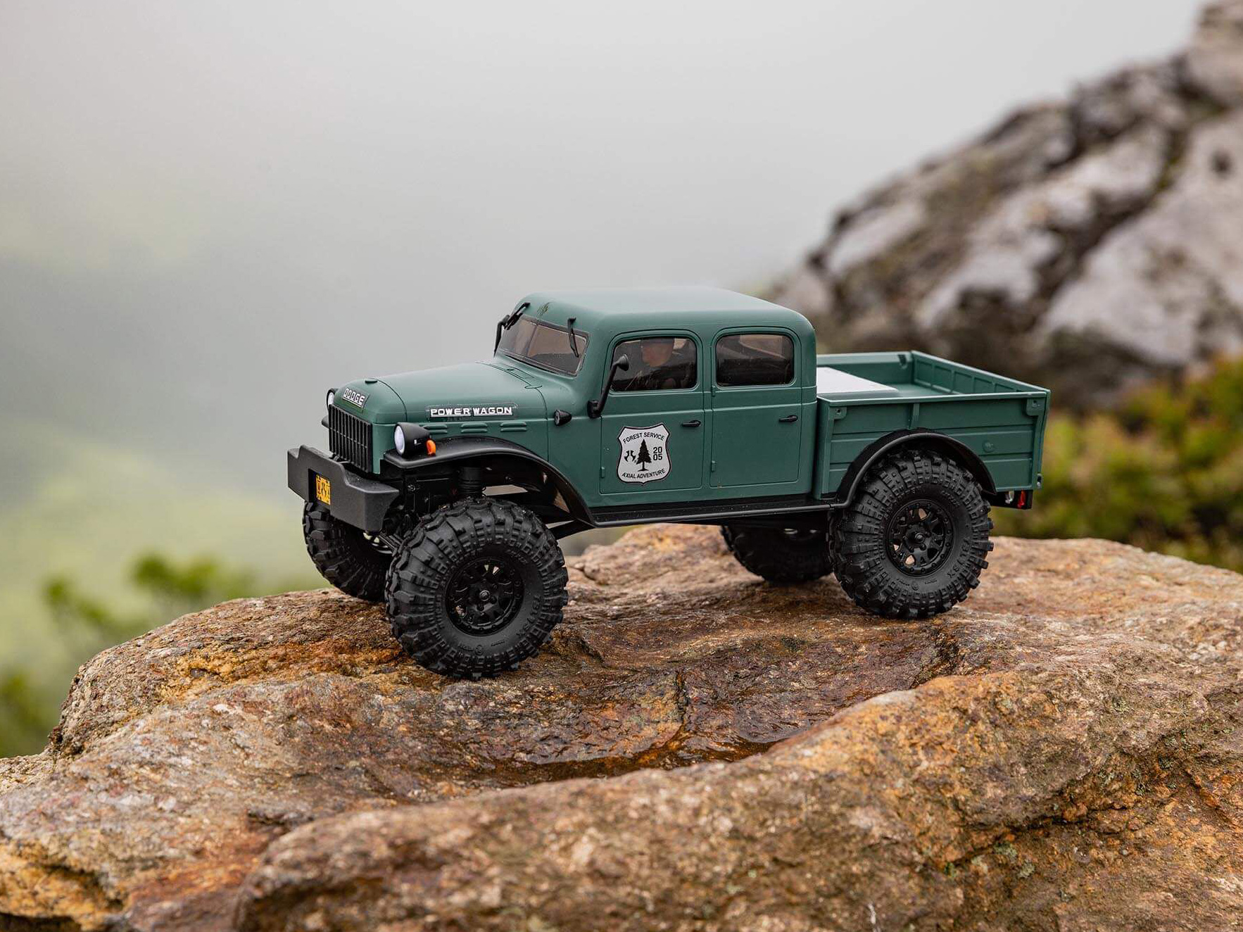 Axial 1/24 SCX24 Dodge Power Wagon 4WD Rock Crawler Brushed RTR - Green-28