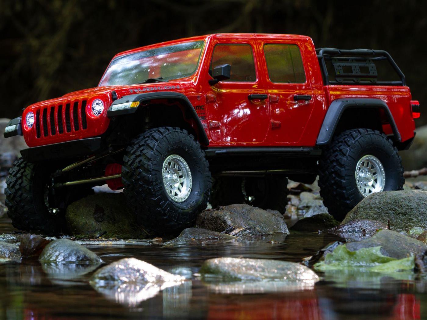 1/10 SCX10III Jeep JT Gladiator 4WD Rock Crawler RTR Red-24