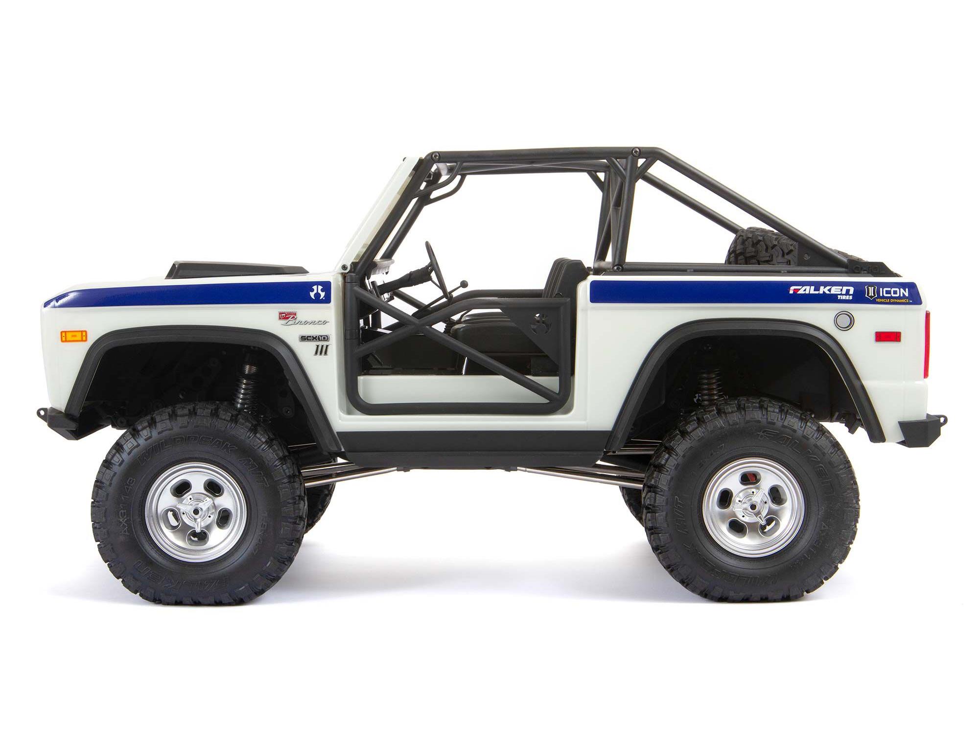 1/10 SCX10 III Early Ford Bronco 4WD RTR Rock Crawler White-8