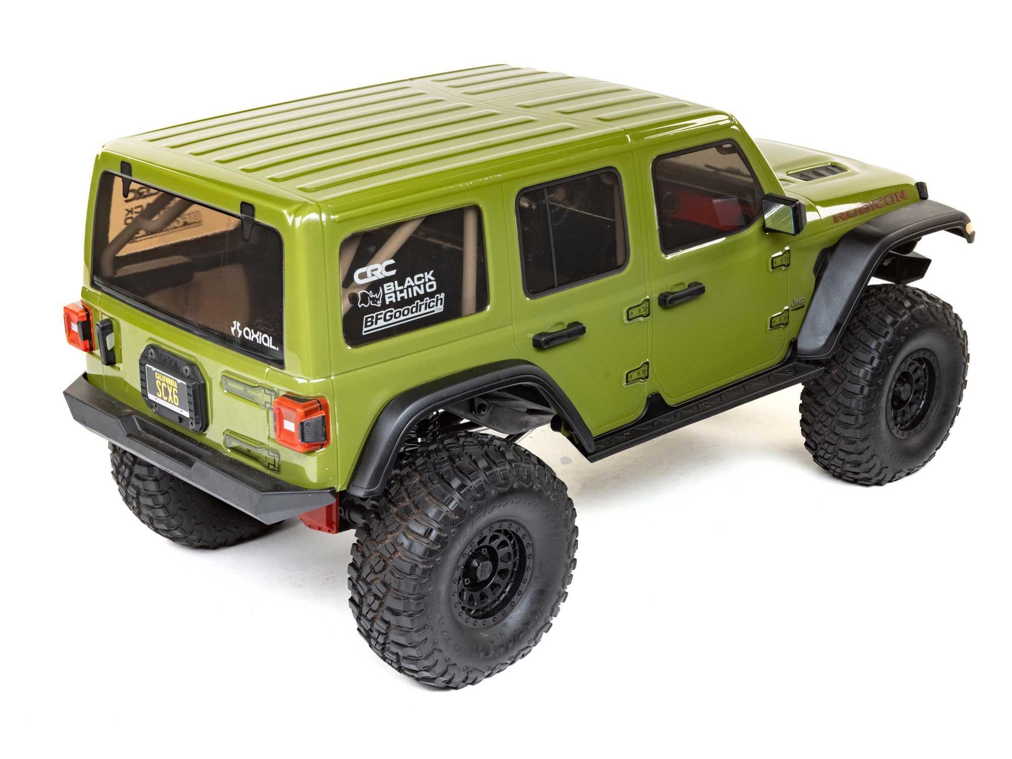 1/6 SCX6 Jeep JLU Wrangler 4WD Rock Crawler RTR Green-6