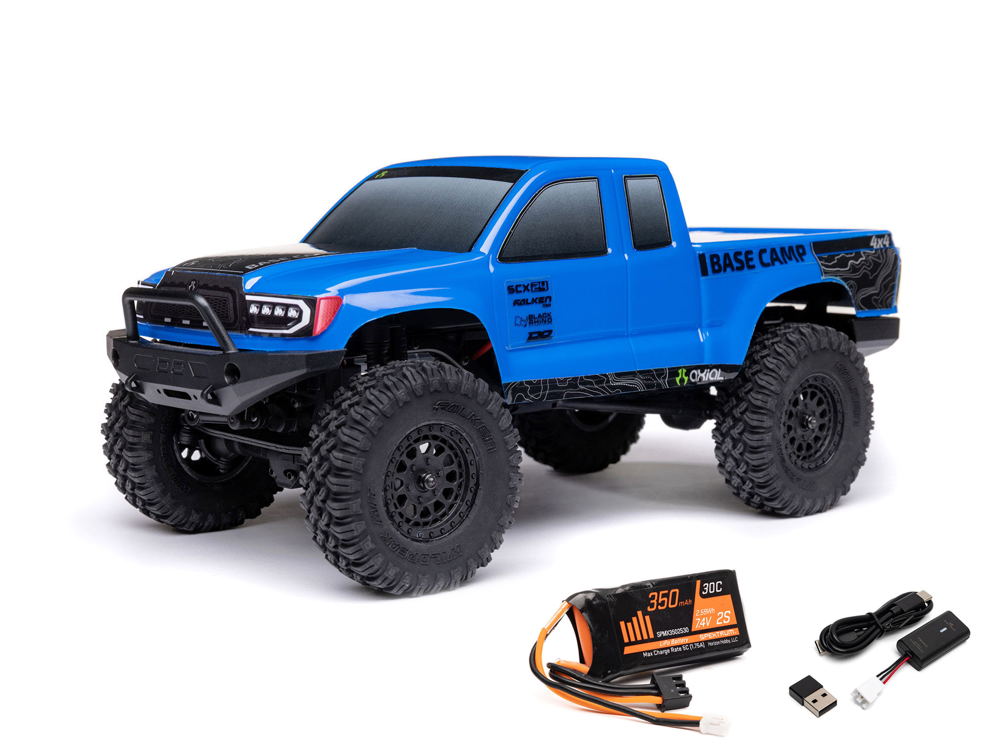Axial SCX24 Base Camp 4WD Rock Crawler RTR Blue-14