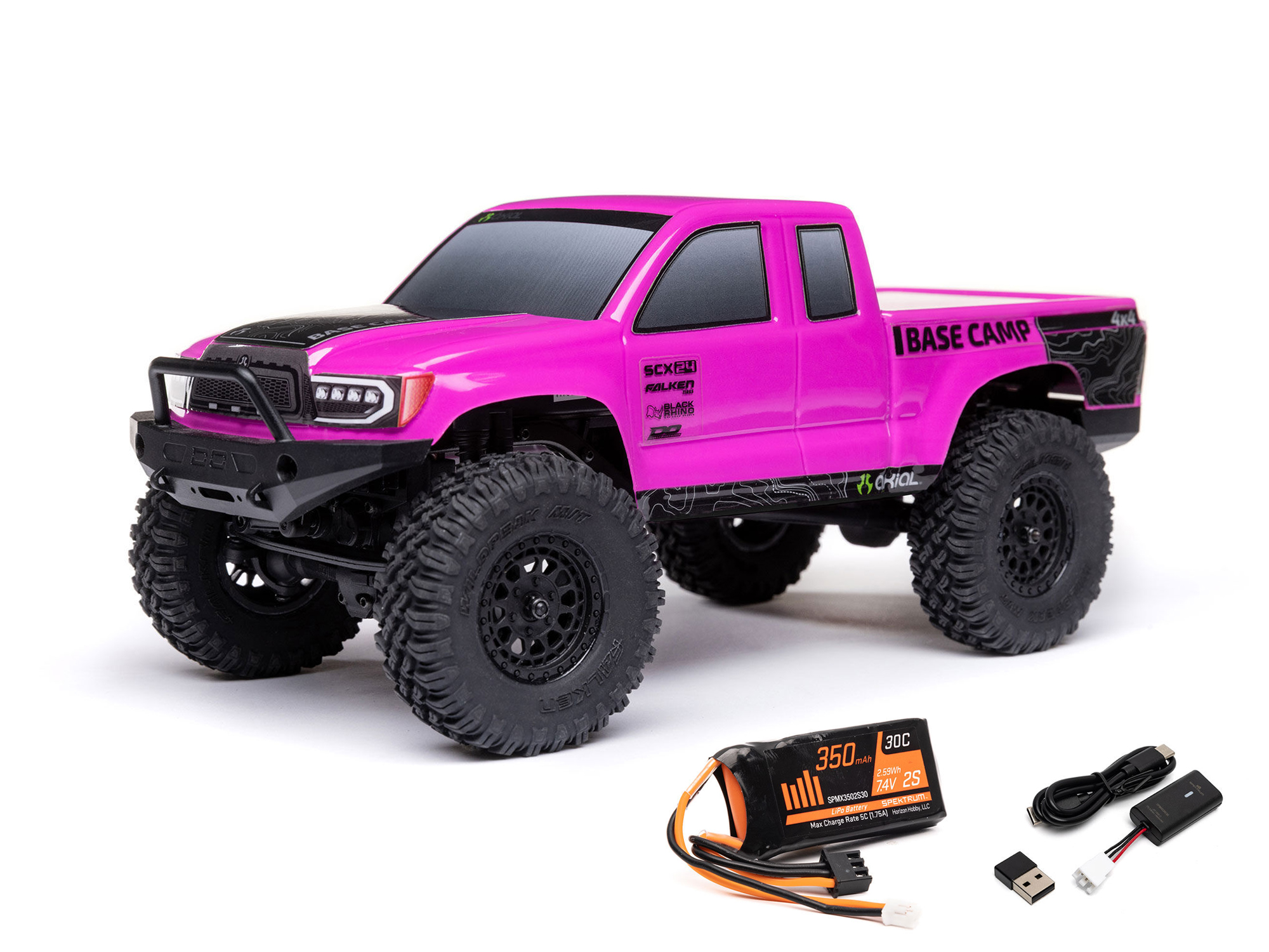 Axial SCX24 Base Camp 4WD Rock Crawler RTR Pink-13