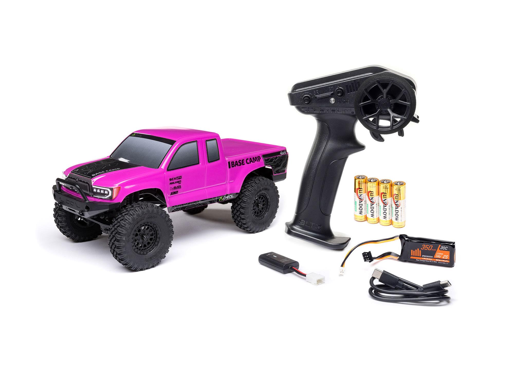 Axial SCX24 Base Camp 4WD Rock Crawler RTR Pink-19