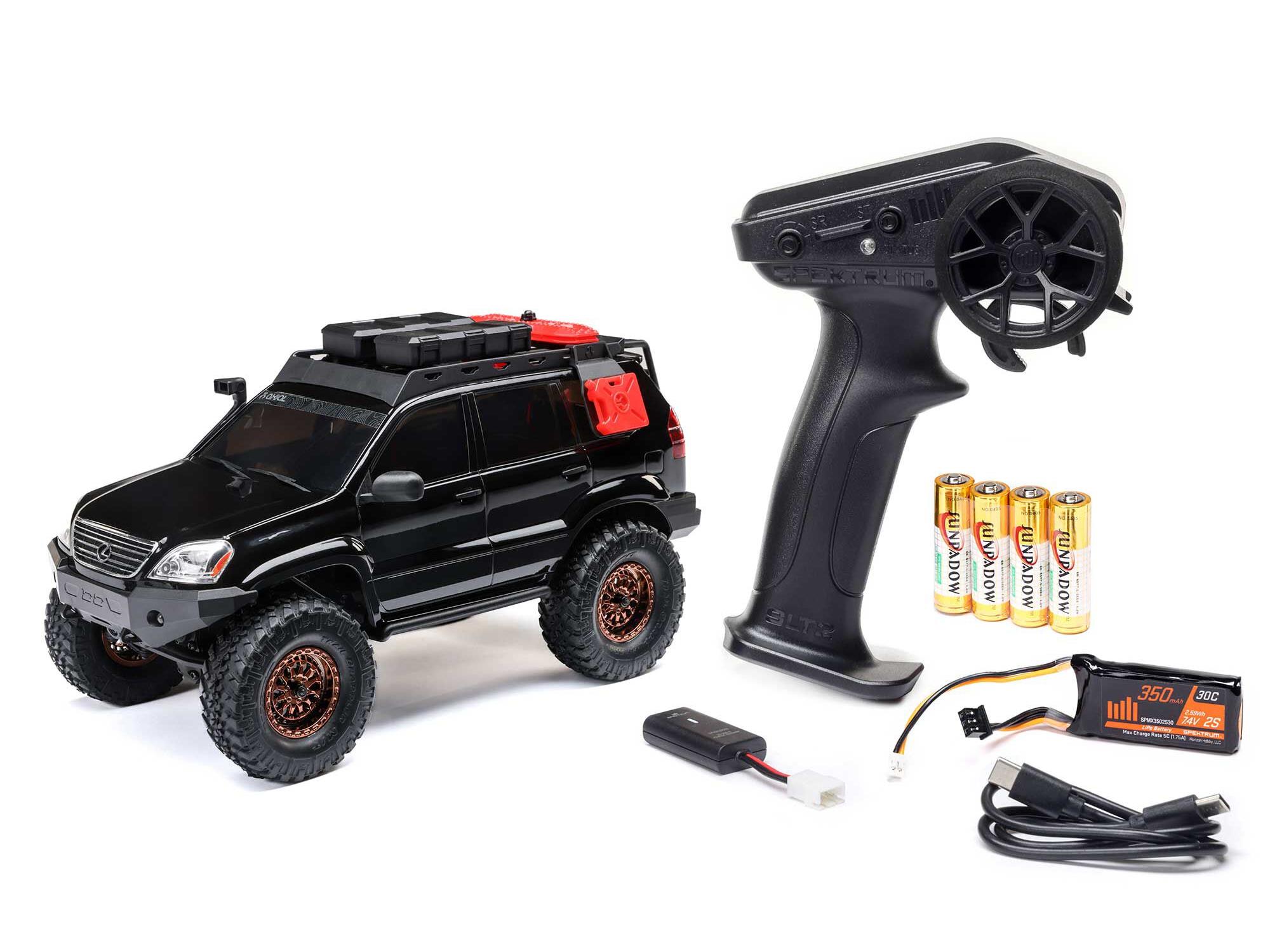 1/24 SCX24 Lexus GX 470 4WD Rock Crawler RTR Black-20