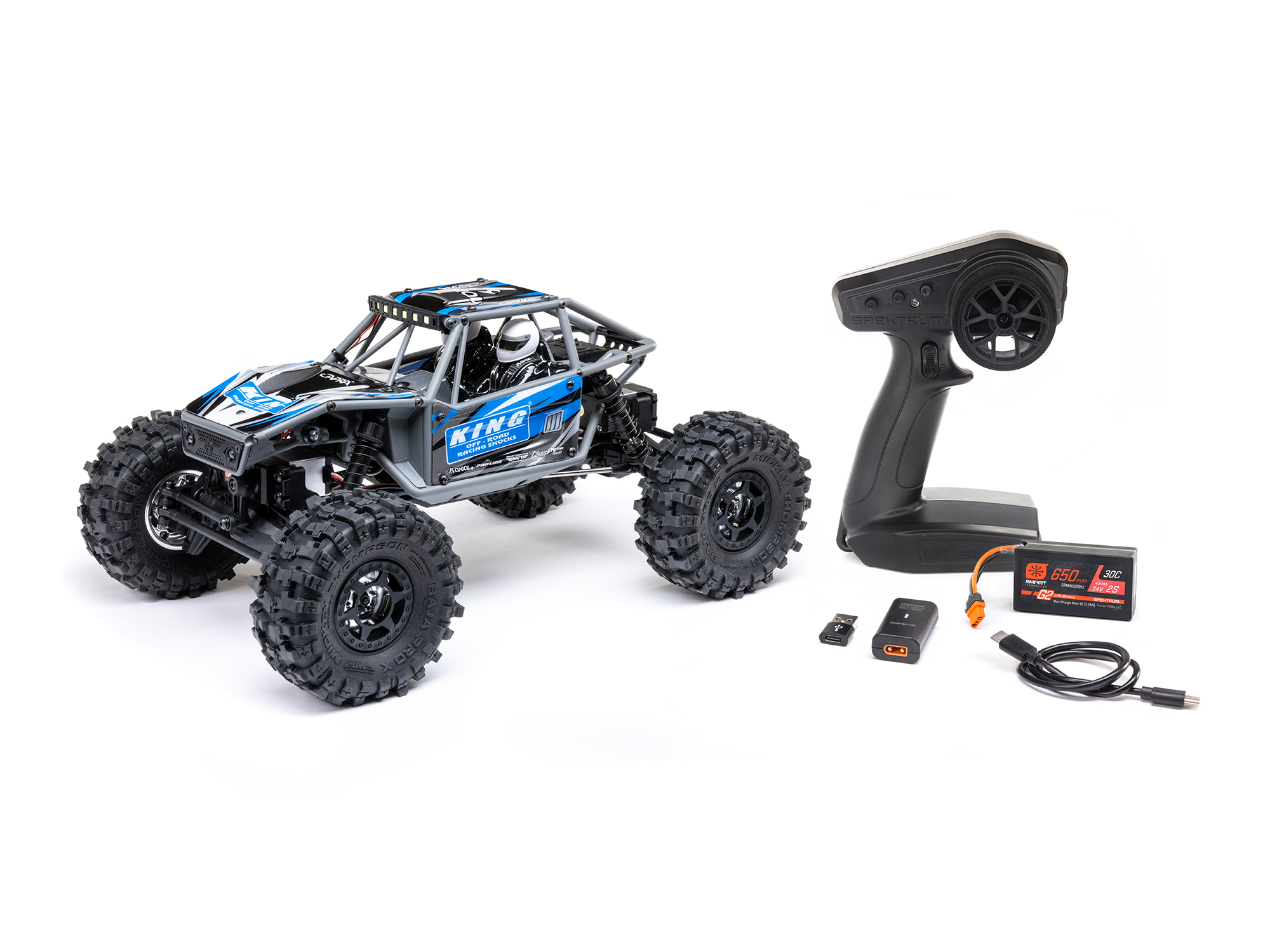 Axial 1/18 UTB18 Capra 4WS 4WD Trail Buggy RTR with Bat/Chg - Blue-15